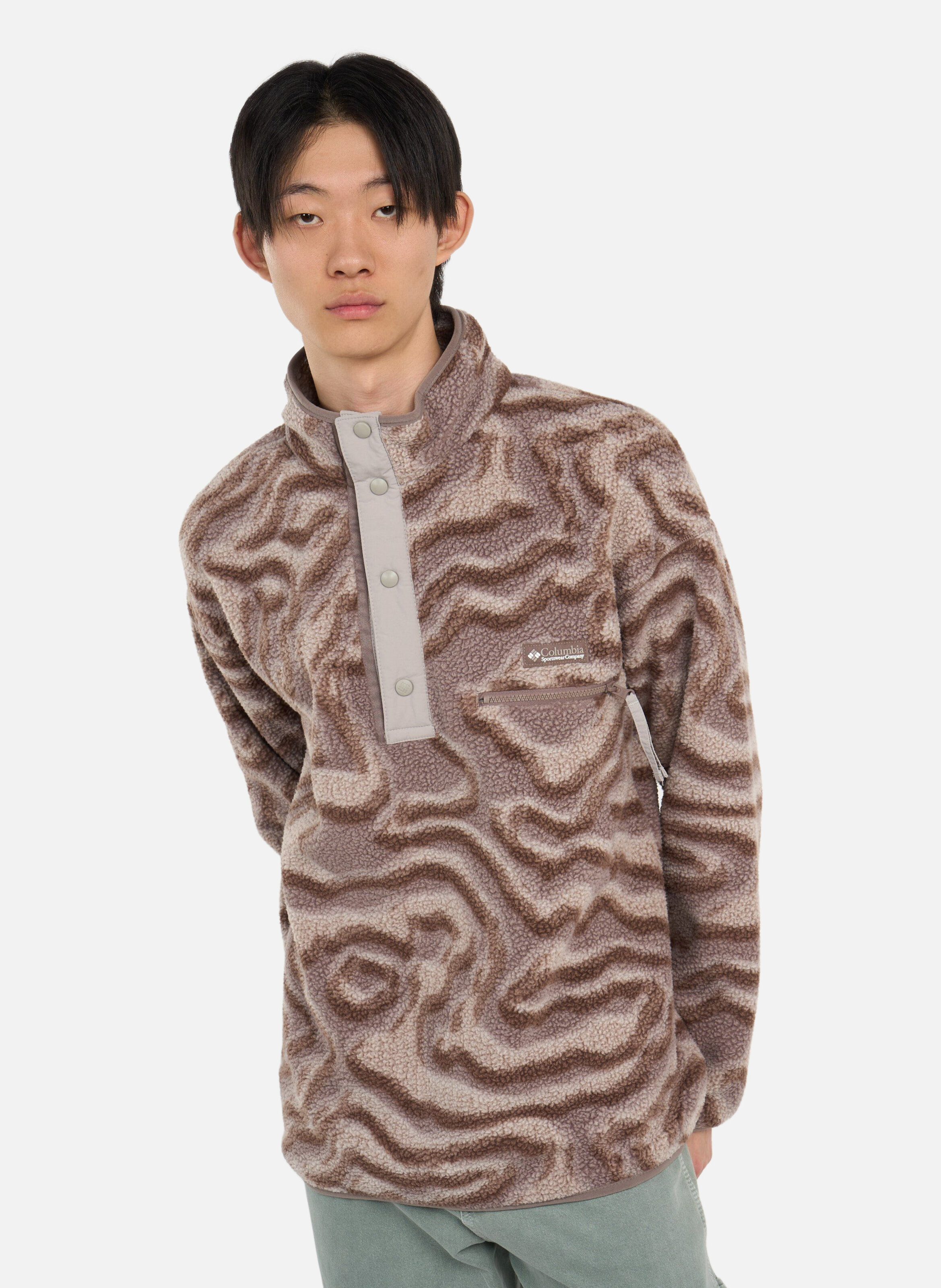 Polaire helvetia ii printed half COLUMBIA Marron