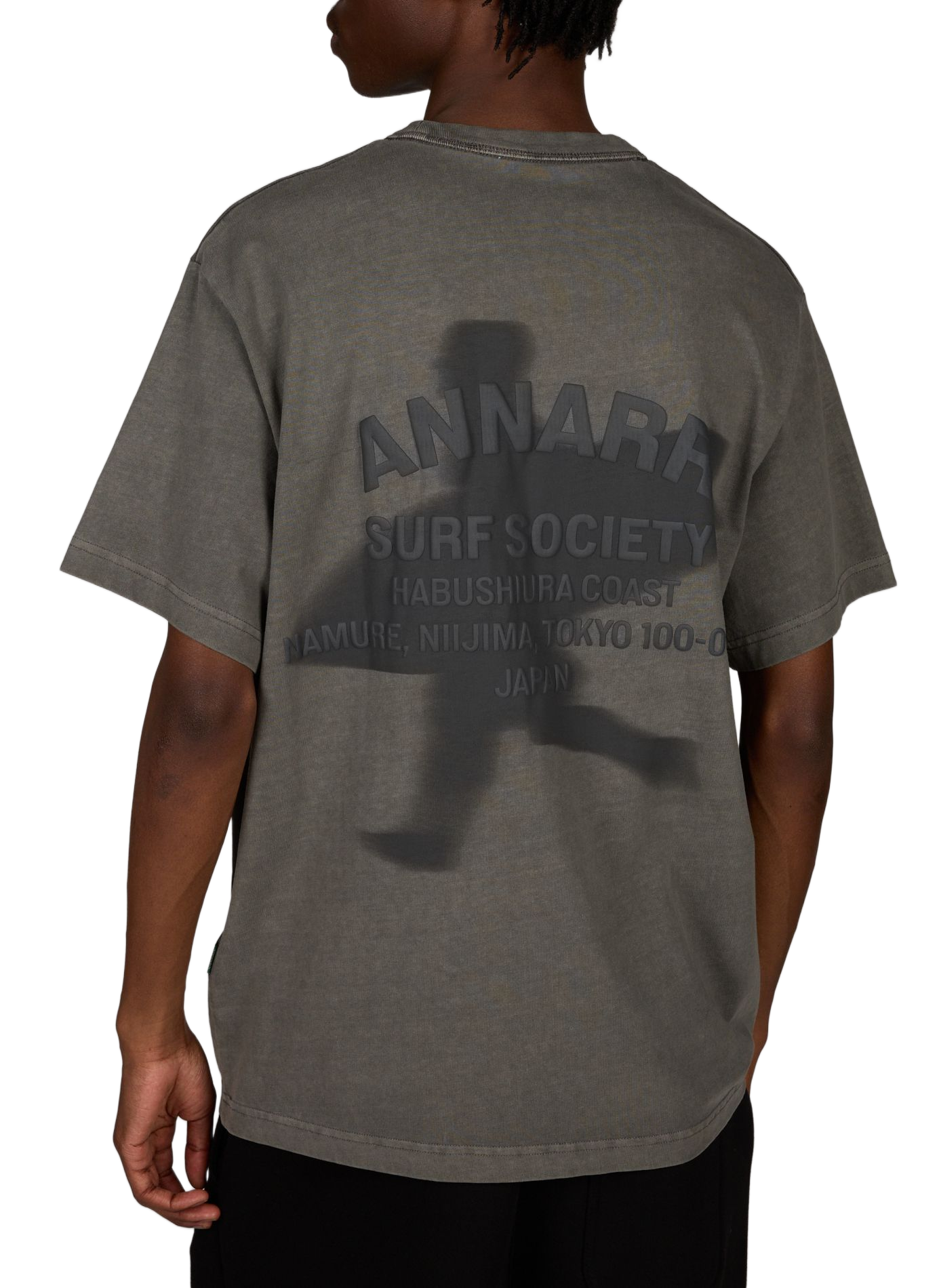 Cotton T-shirt with printed back ANNARR Grey