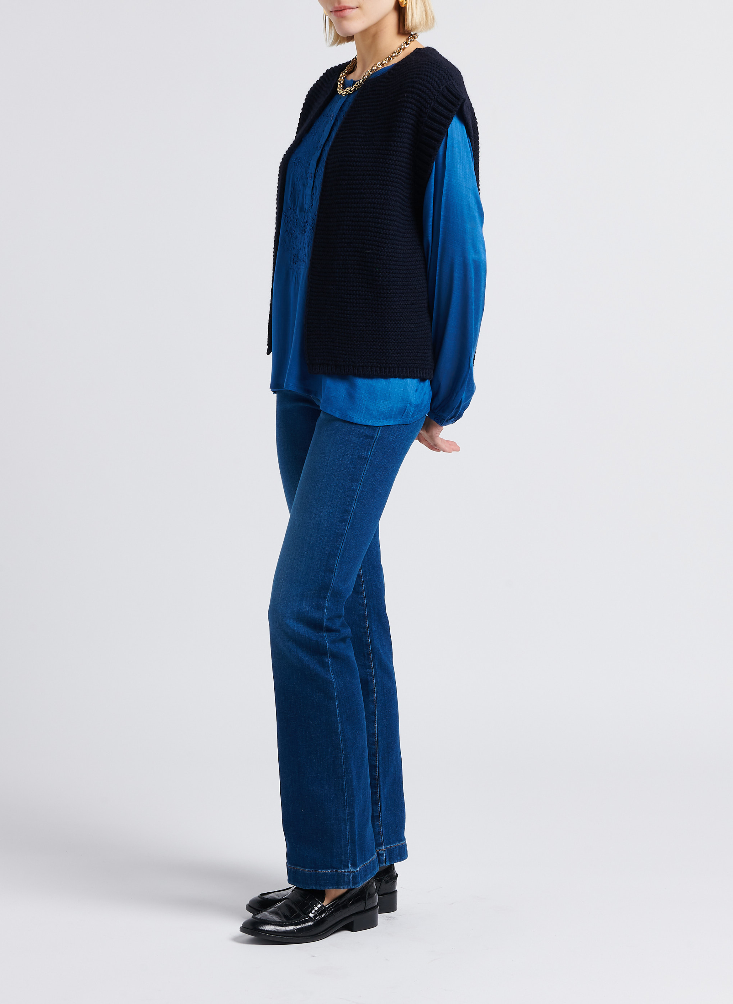 Jean droit en coton mélangé ninon MAISON 123 Bleu