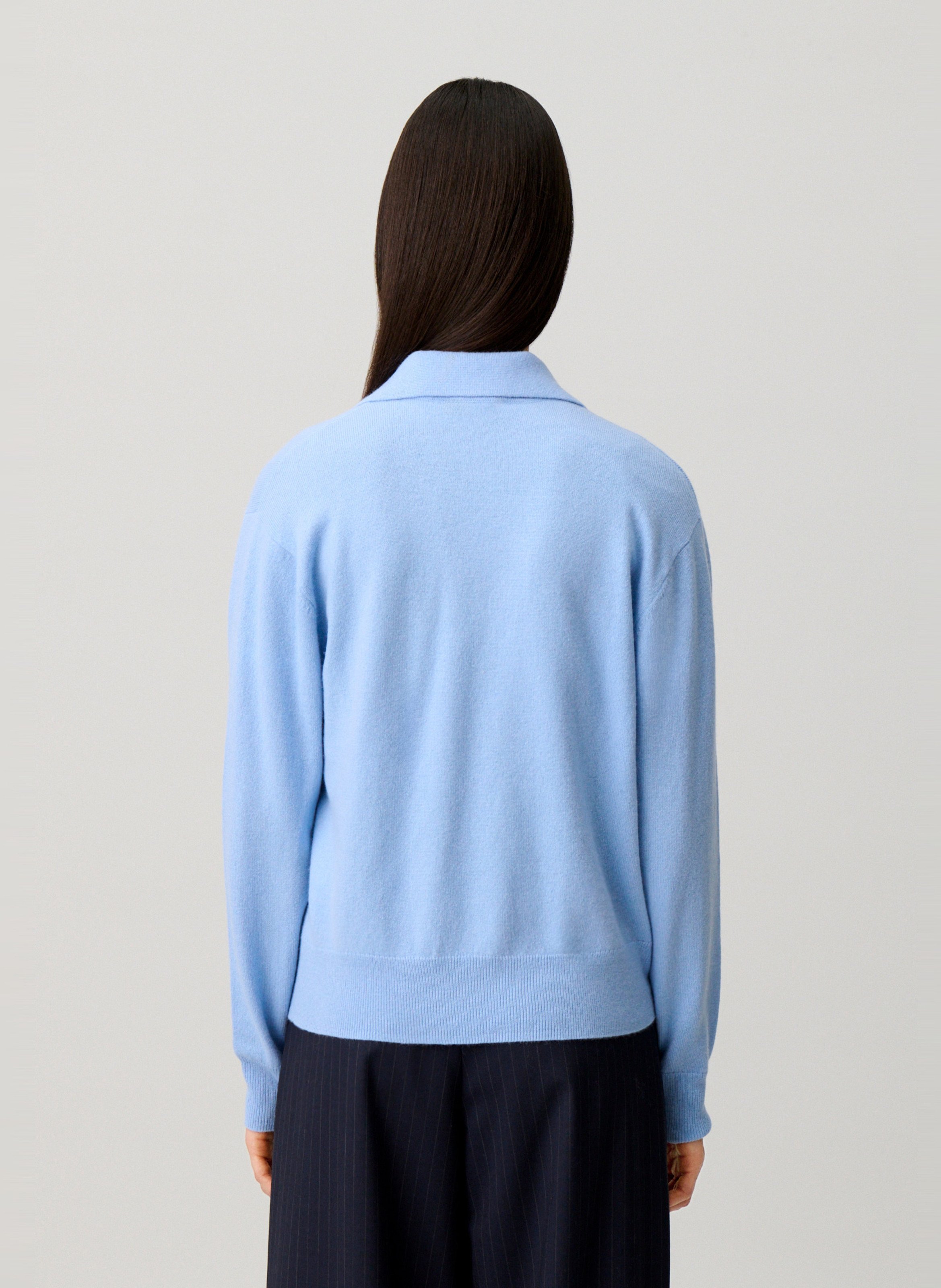 Pull droit en laine et cachemire CLAUDIE PIERLOT Bleu