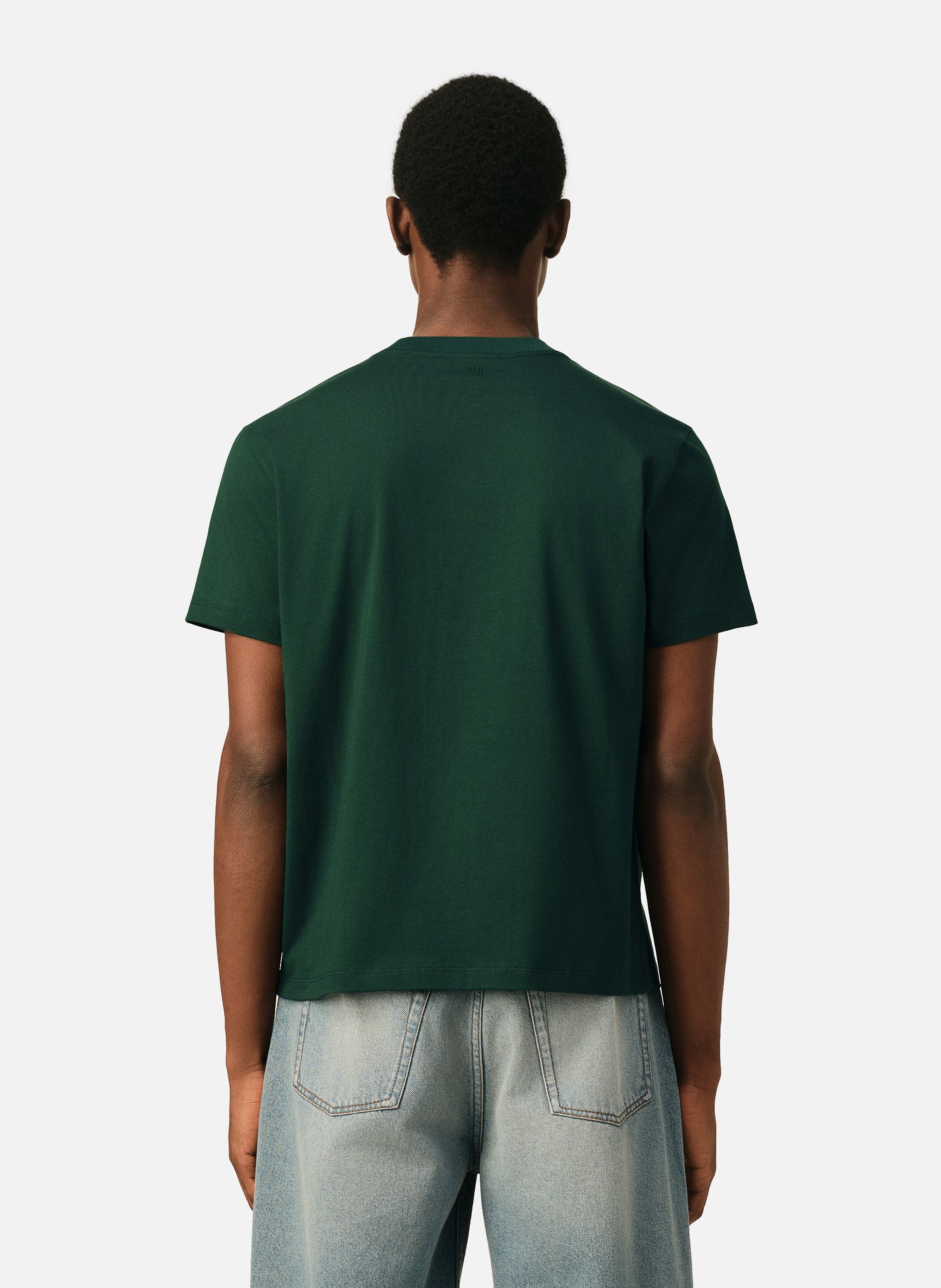 T-shirt ami de coeur en coton AMI PARIS Vert