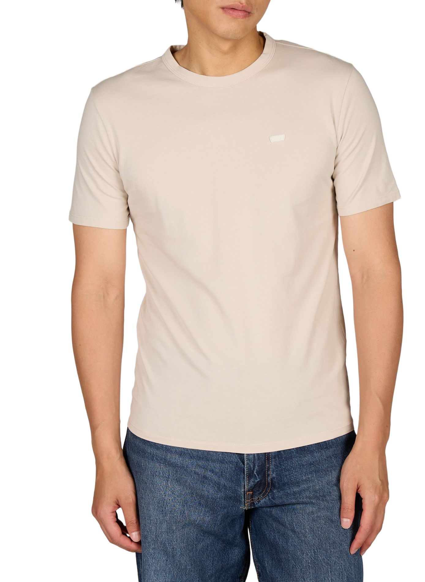 T-shirt droit à logo en coton LEVI'S Beige