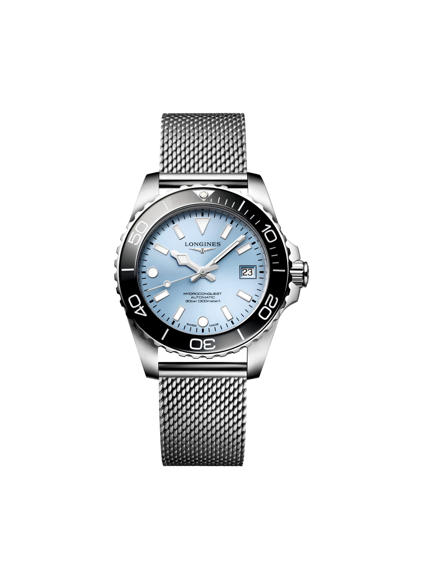 Montre automatique HydroConquest en acier inoxydable LONGINES Bleu