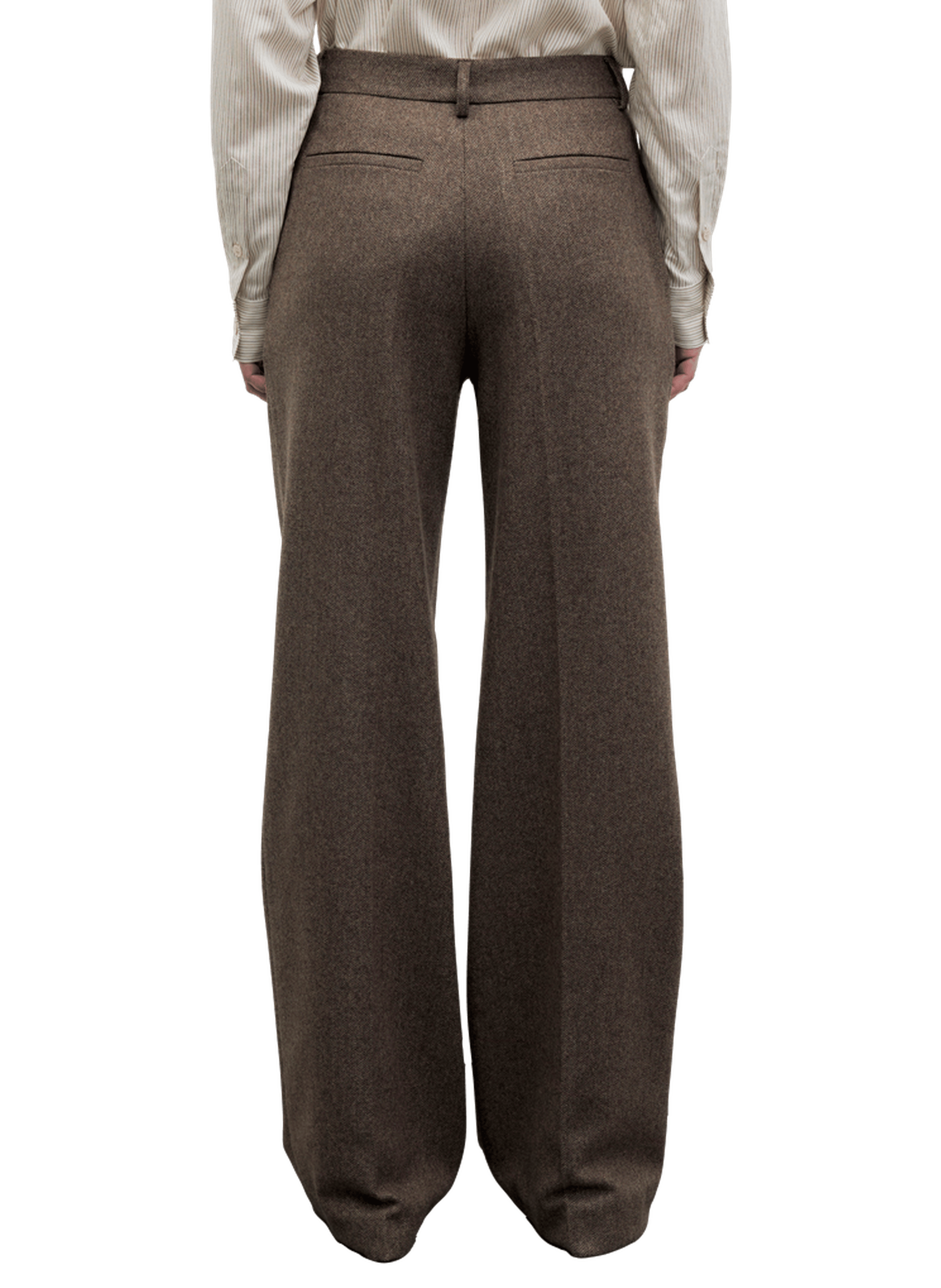 Pantalon large de tailleur à chevrons - mia GERARD DAREL Marron