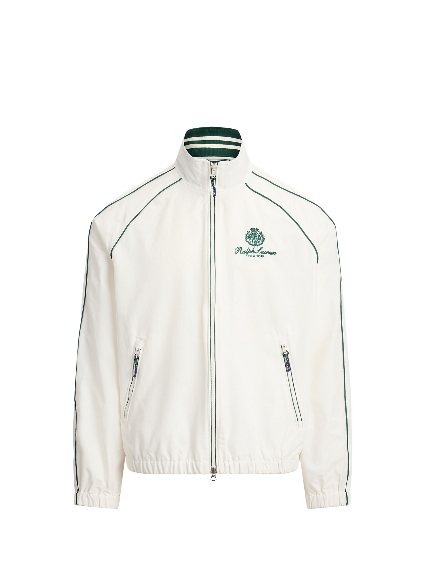 Jacket with high collar in mixed cotton POLO RALPH LAUREN White