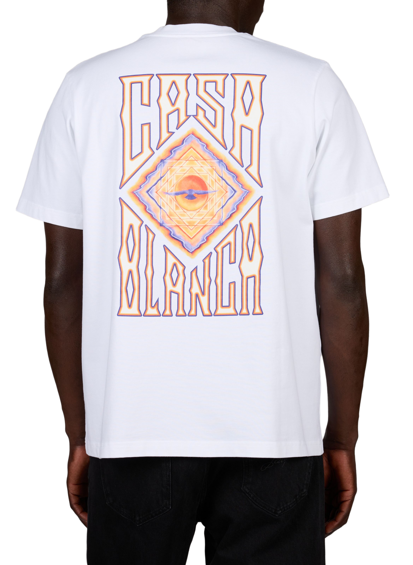 Straight fit Hermons Mirage cotton T-shirt CASABLANCA PARIS White