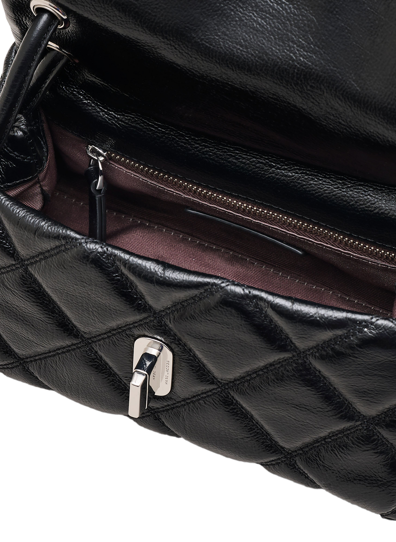 Sac épaule matelassé en cuir  MARC JACOBS Noir
