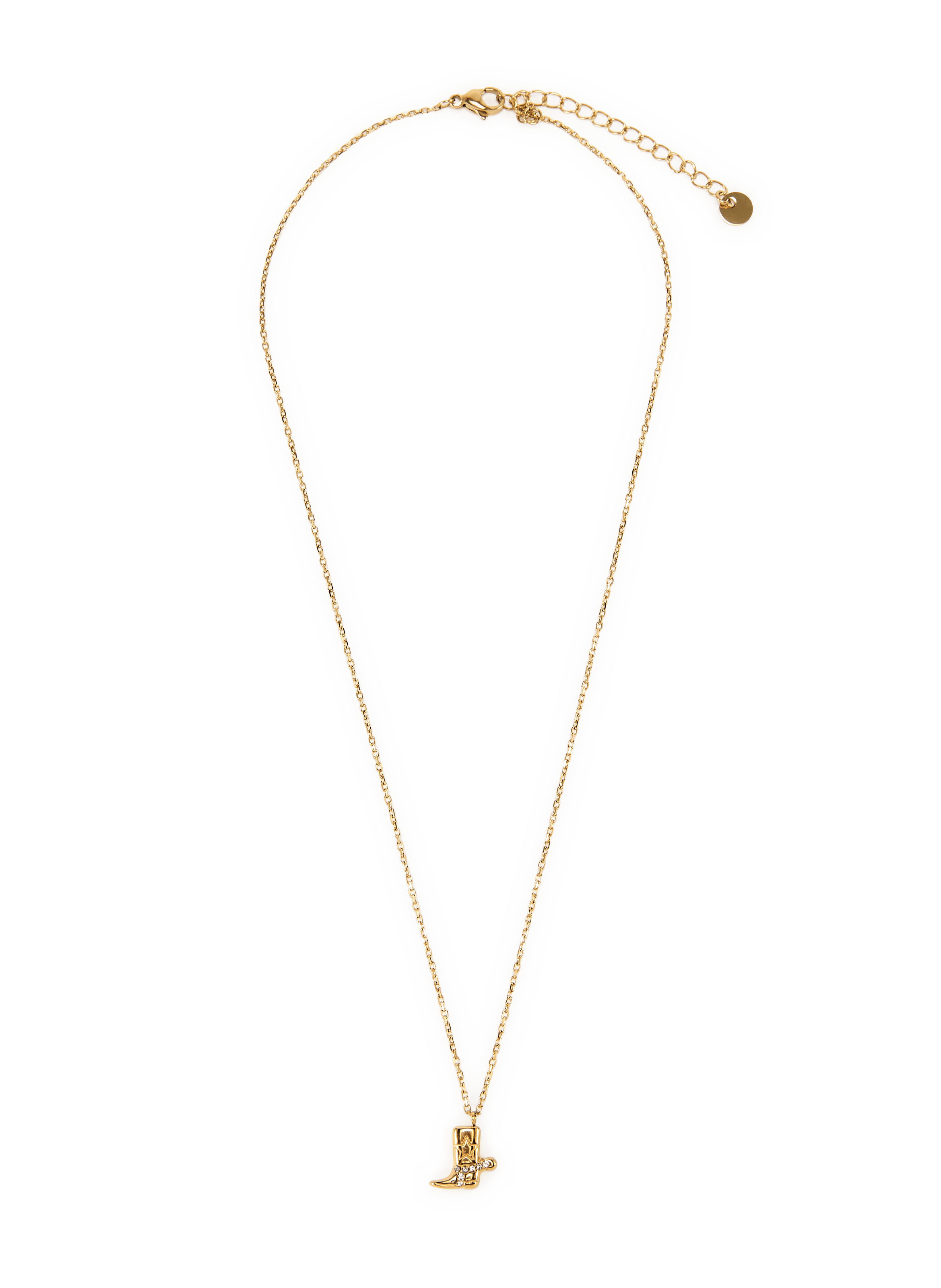Boot Pendant Necklace AU PRINTEMPS PARIS Golden