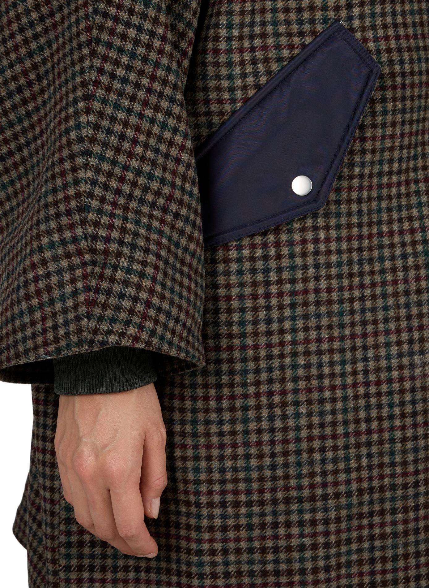 Houndstooth wool coat BELLEROSE Brown