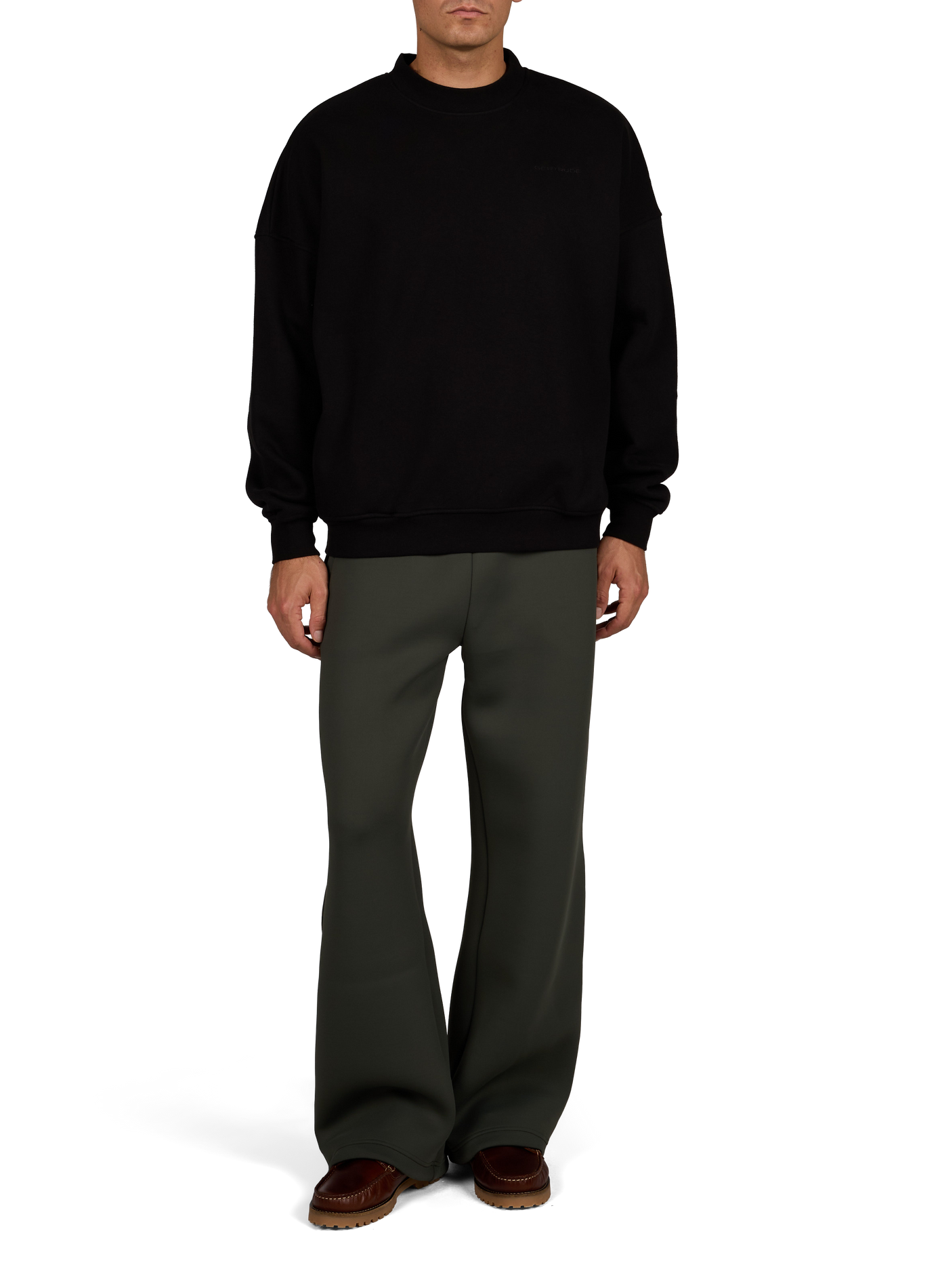 Plain crew-neck sweatshirt GERTRUDE Black