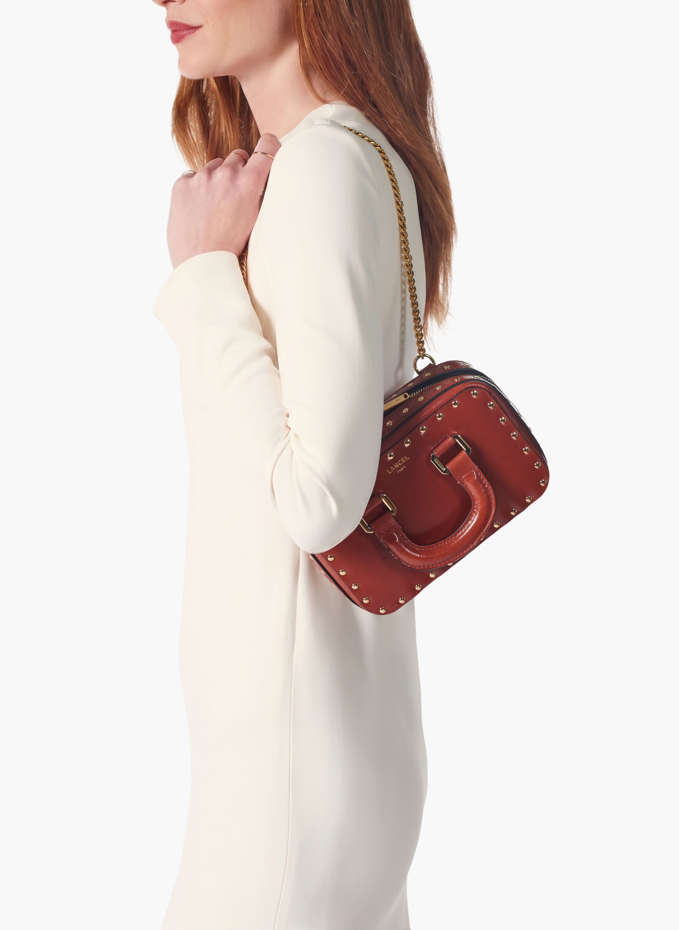 Mini sac de vanité LANCEL Rouge