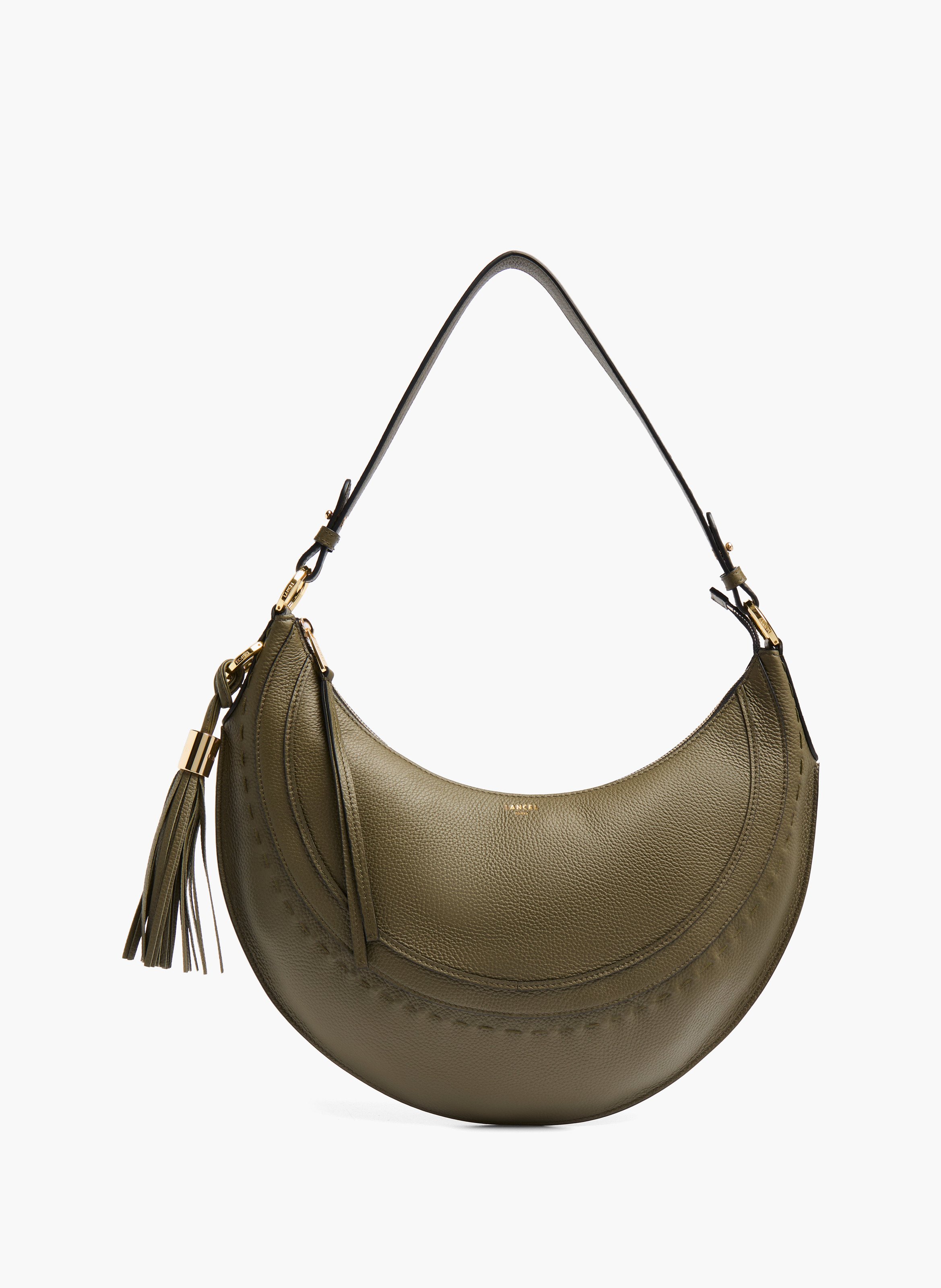 Sac hobo hoboheme de lancel en cuir de vachette graine LANCEL Vert