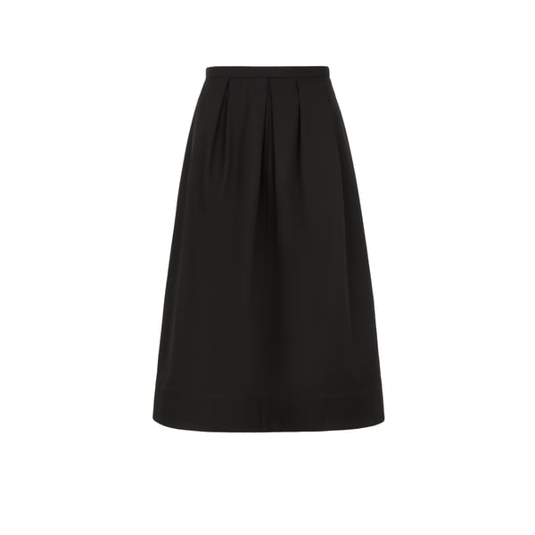 Jupe midi asymétrique en coton mélangé