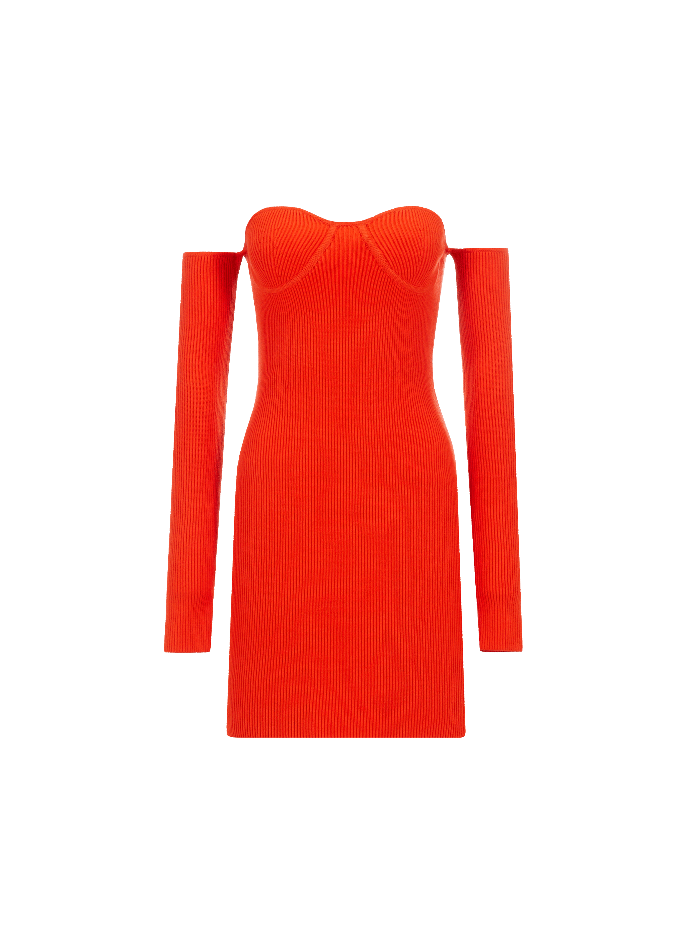 Robe courte en maille côtelée