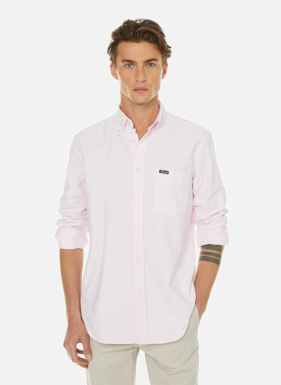 FACONNABLE Plain cotton shirt Pink