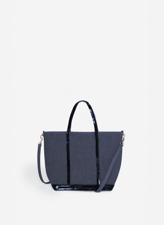 Cabas s zippé en lin Bleu by VANESSA BRUNO VANESSA BRUNO Cabas s zippé en lin Bleu