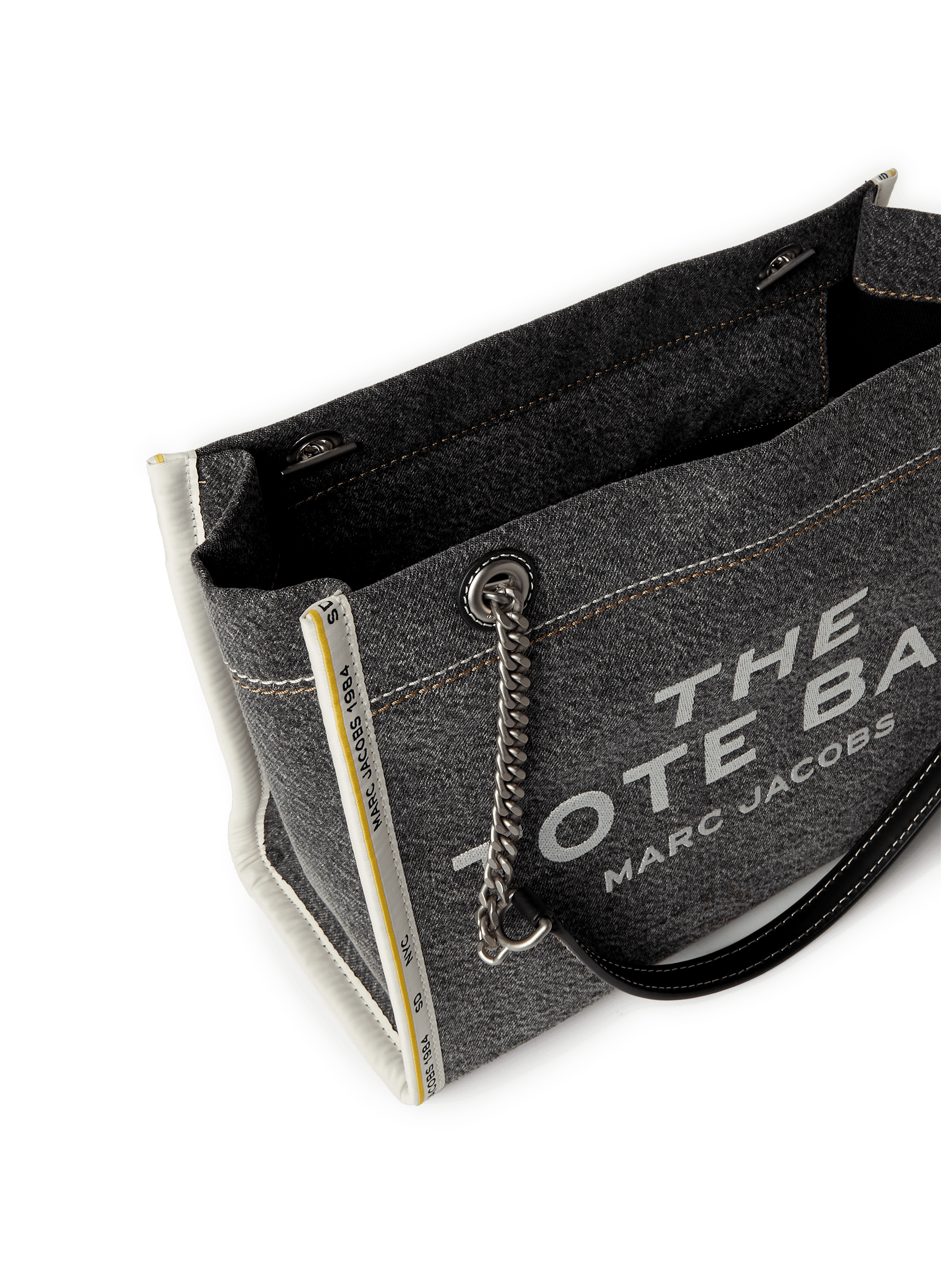 Sac cabas The Denim Chain Medium Tote Bag MARC JACOBS Noir