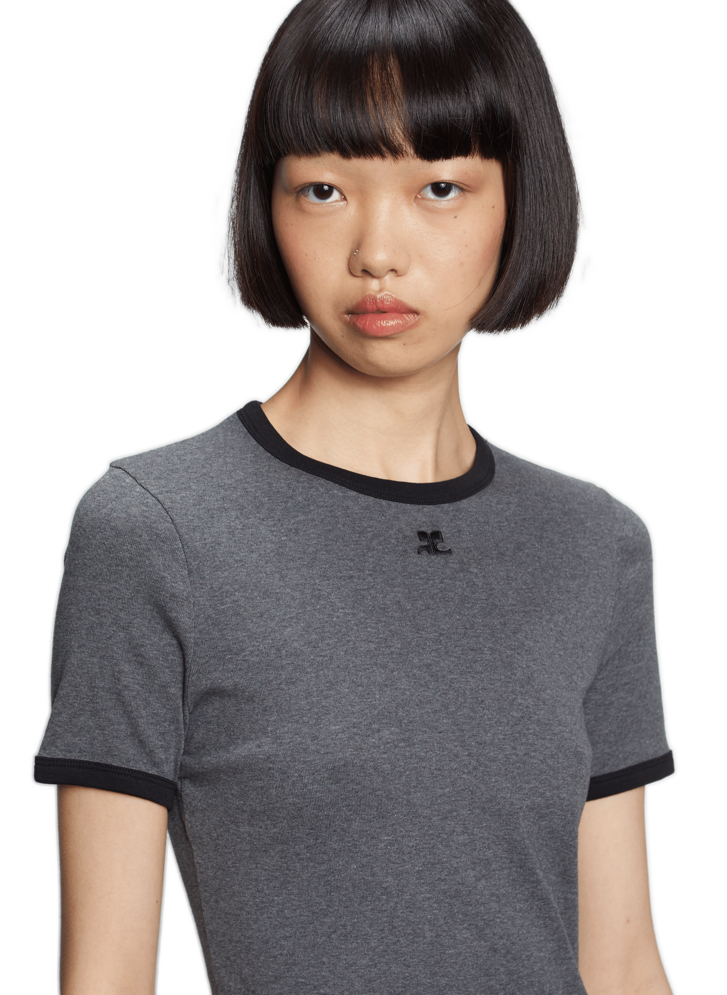 Cotton T-shirt COURRÈGES Grey