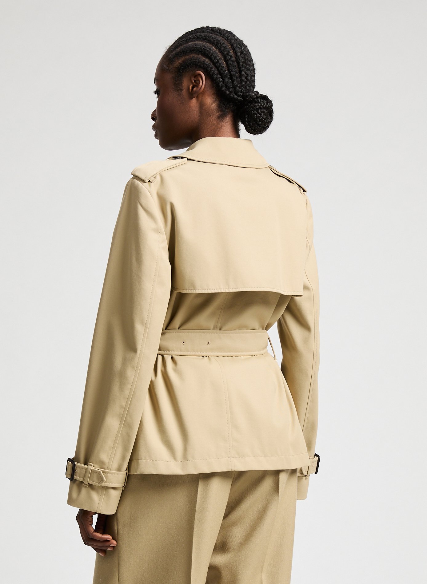 Short slim trench coat BURBERRY Beige