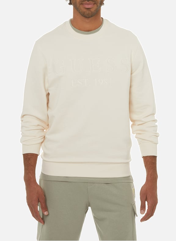 Logo sweatshirt Beige by GUESS GUESS Logo sweatshirt Beige