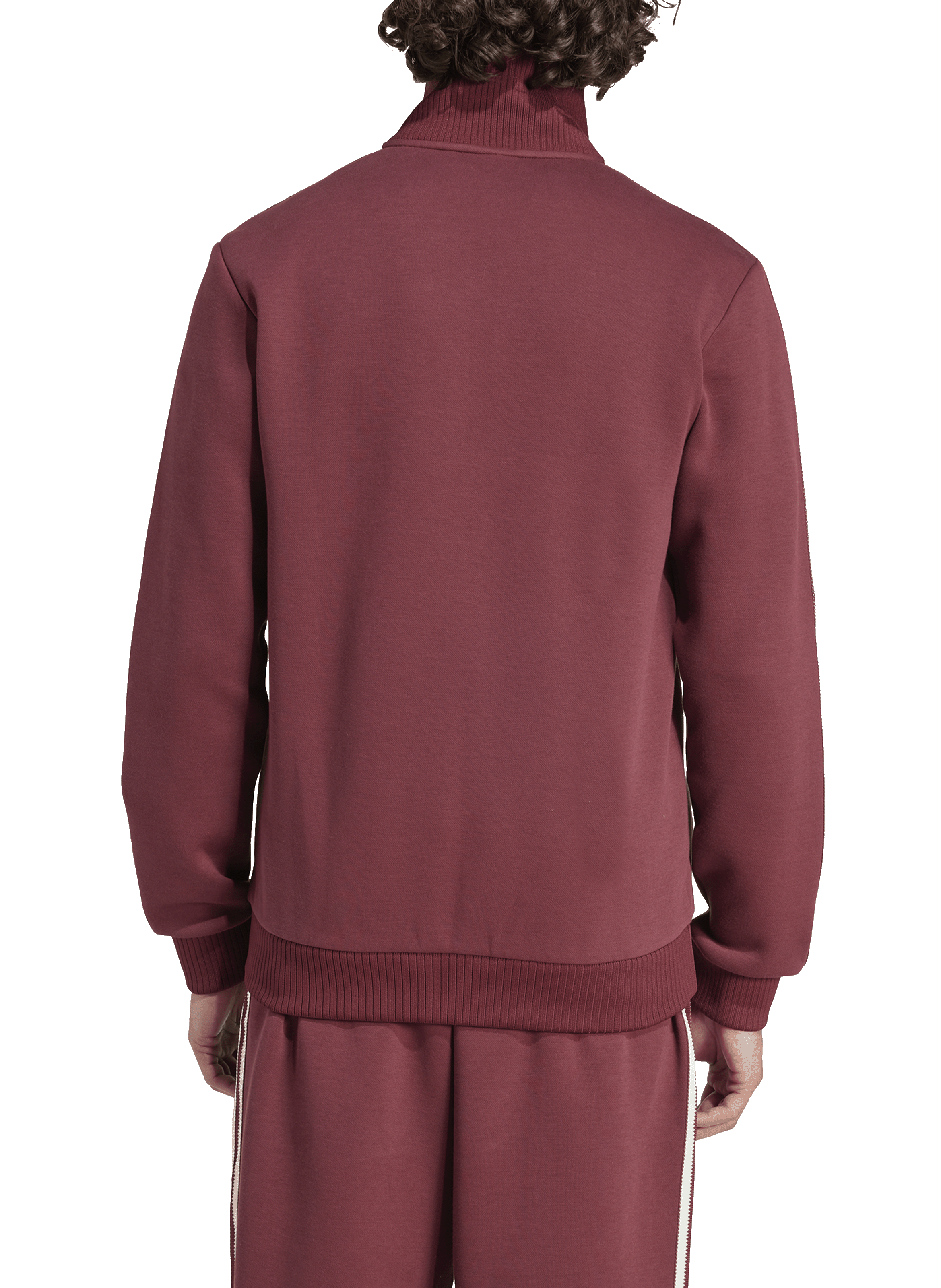 Slim tracksuit jacket with stripes ADIDAS Red