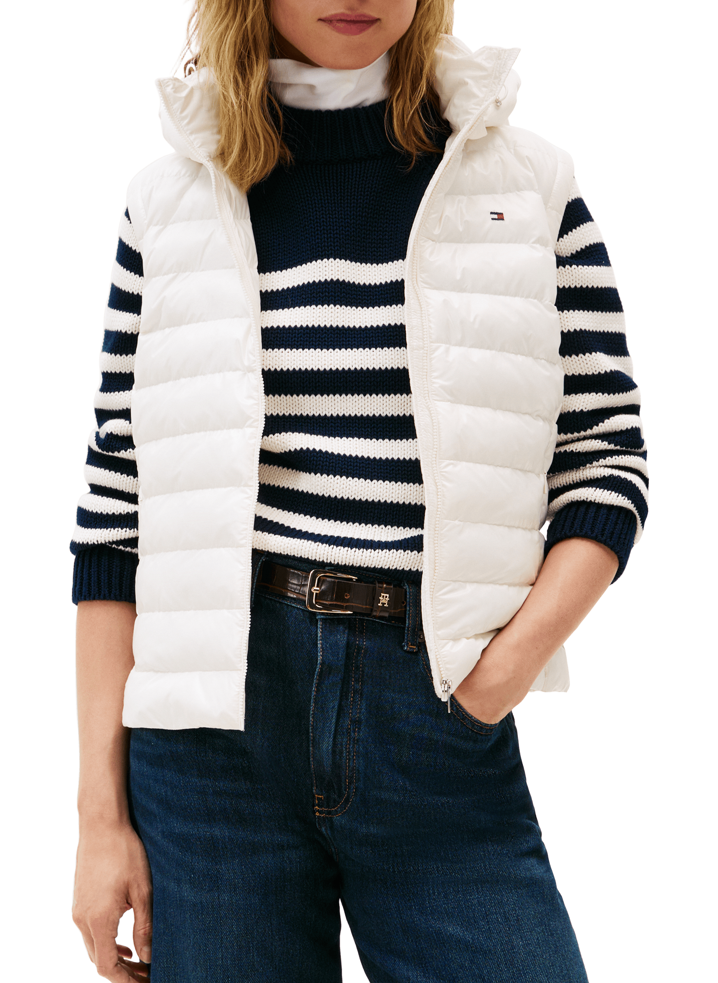 TOMMY HILFIGER Padded gilet Beige