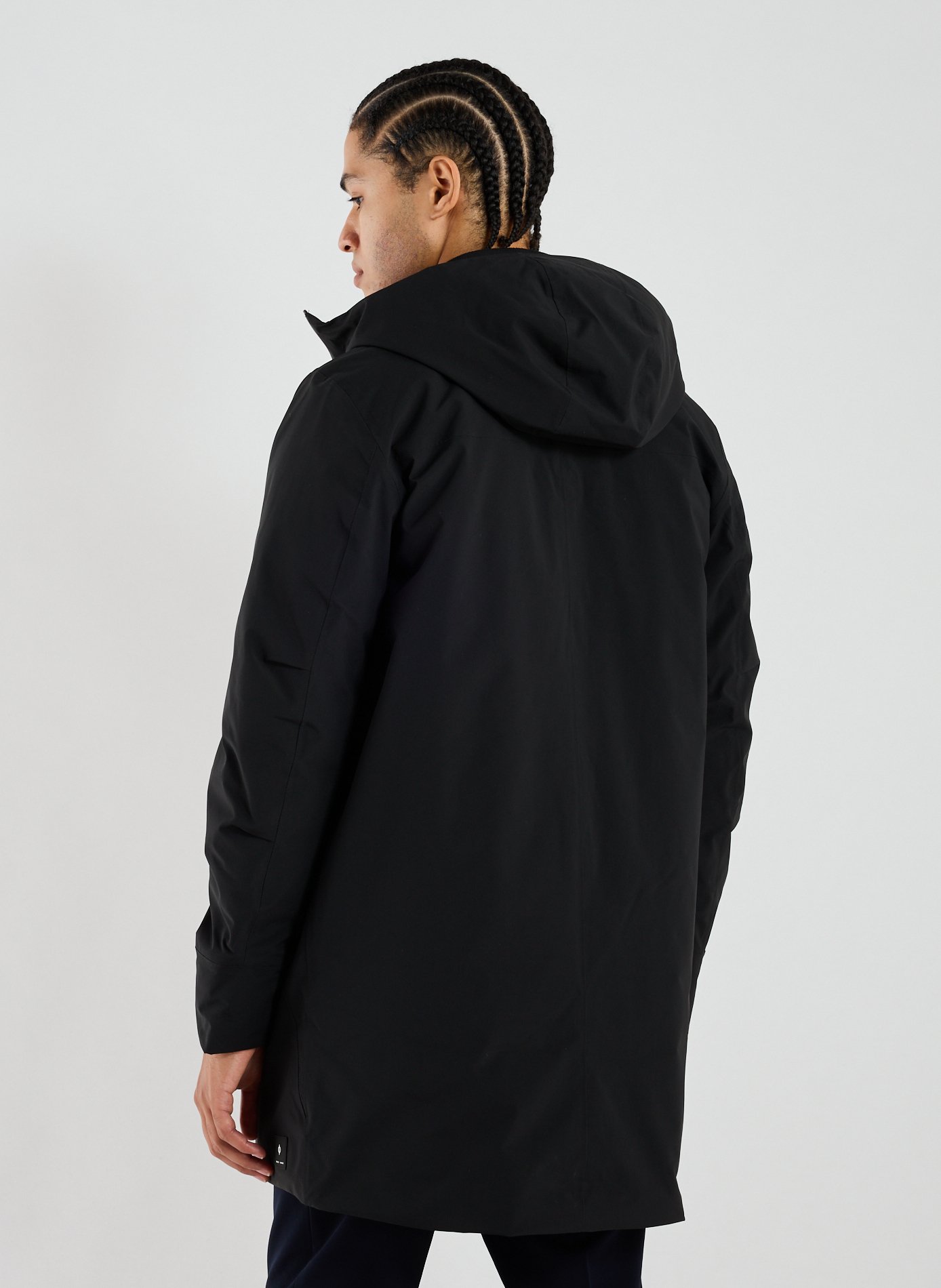 Parka droite à capuche SAMSOE SAMSOE Noir