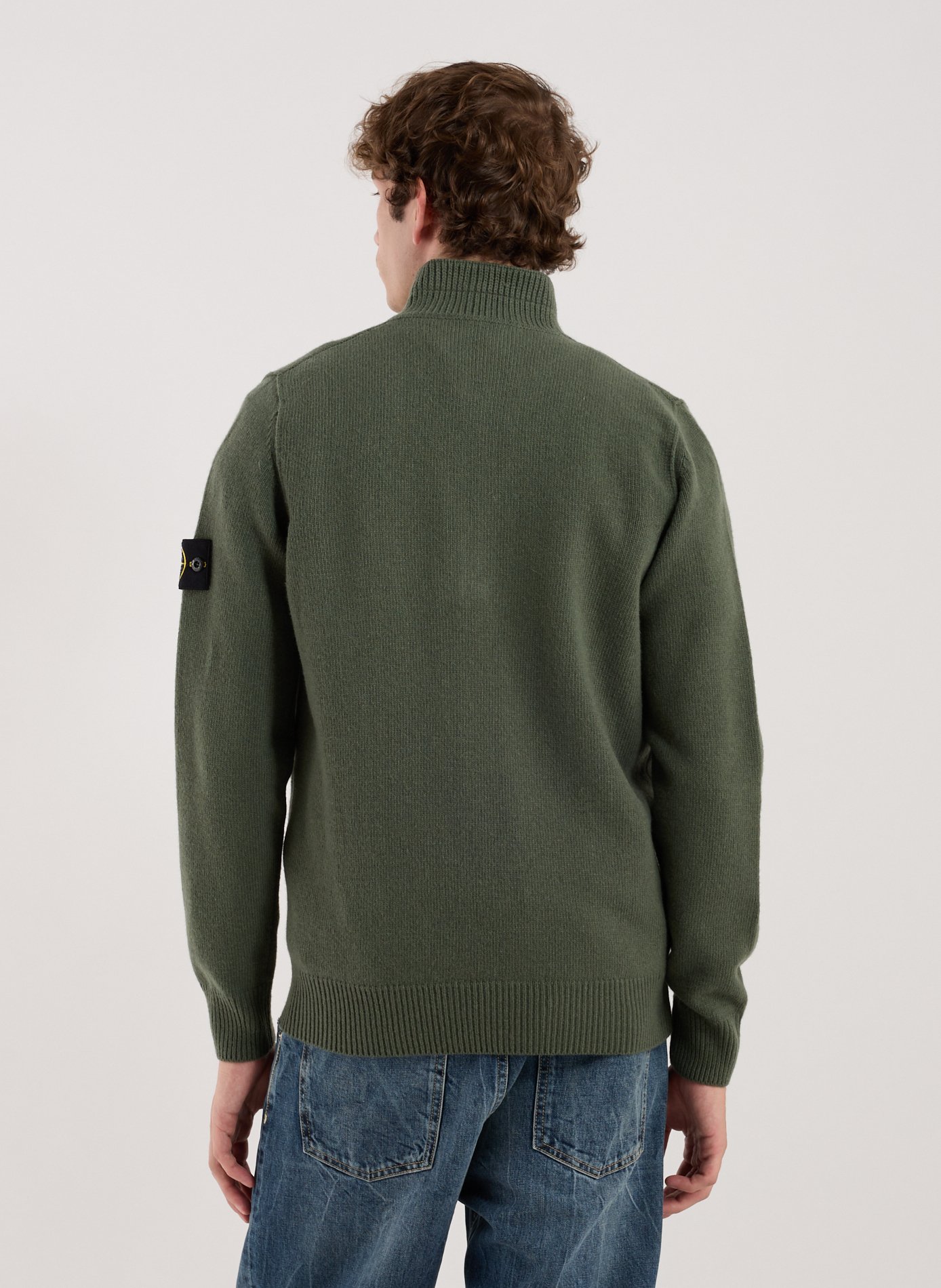 Turtleneck sweater with buttons STONE ISLAND Green