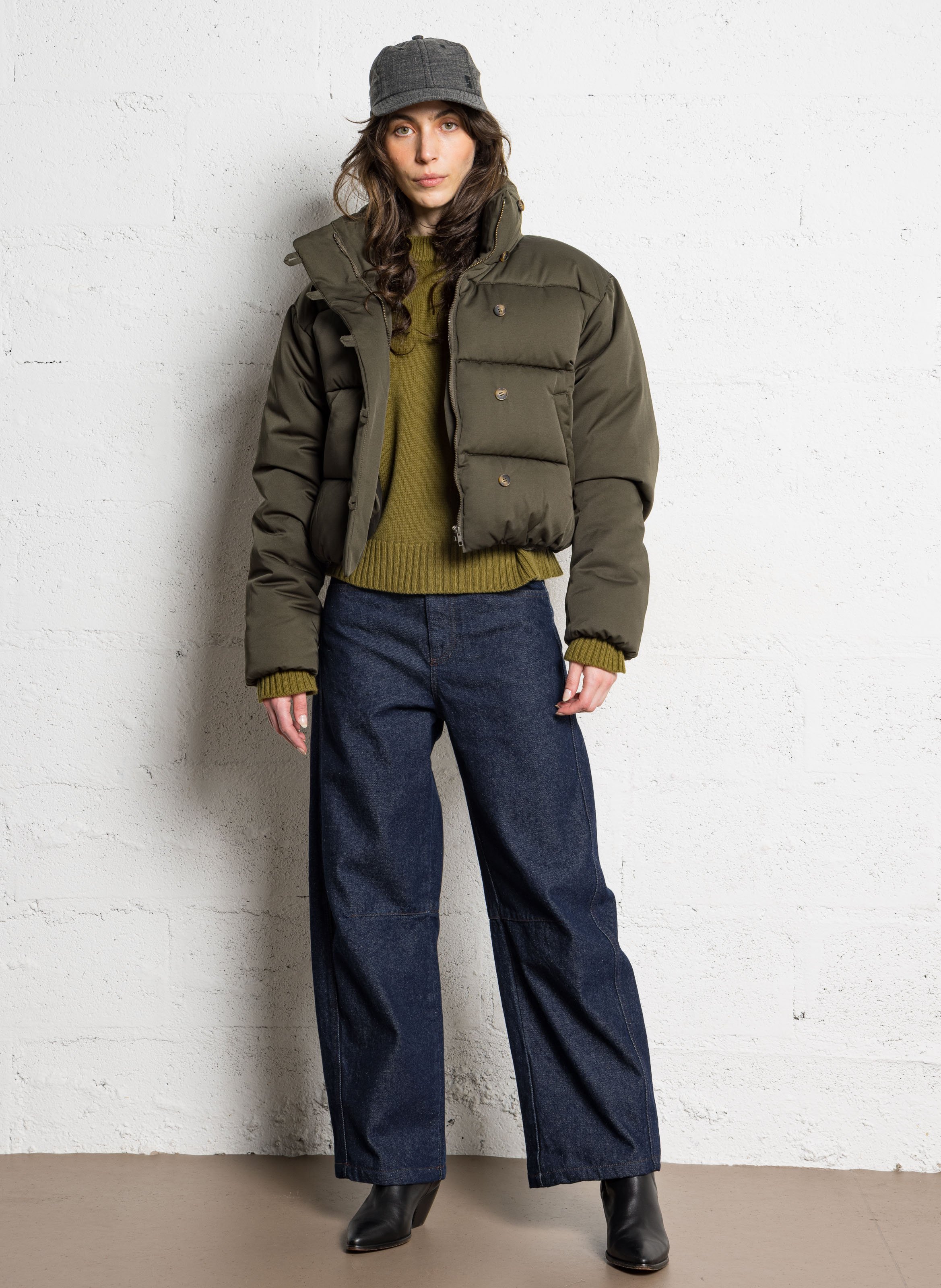 Doudoune col montant flore SOEUR Kaki