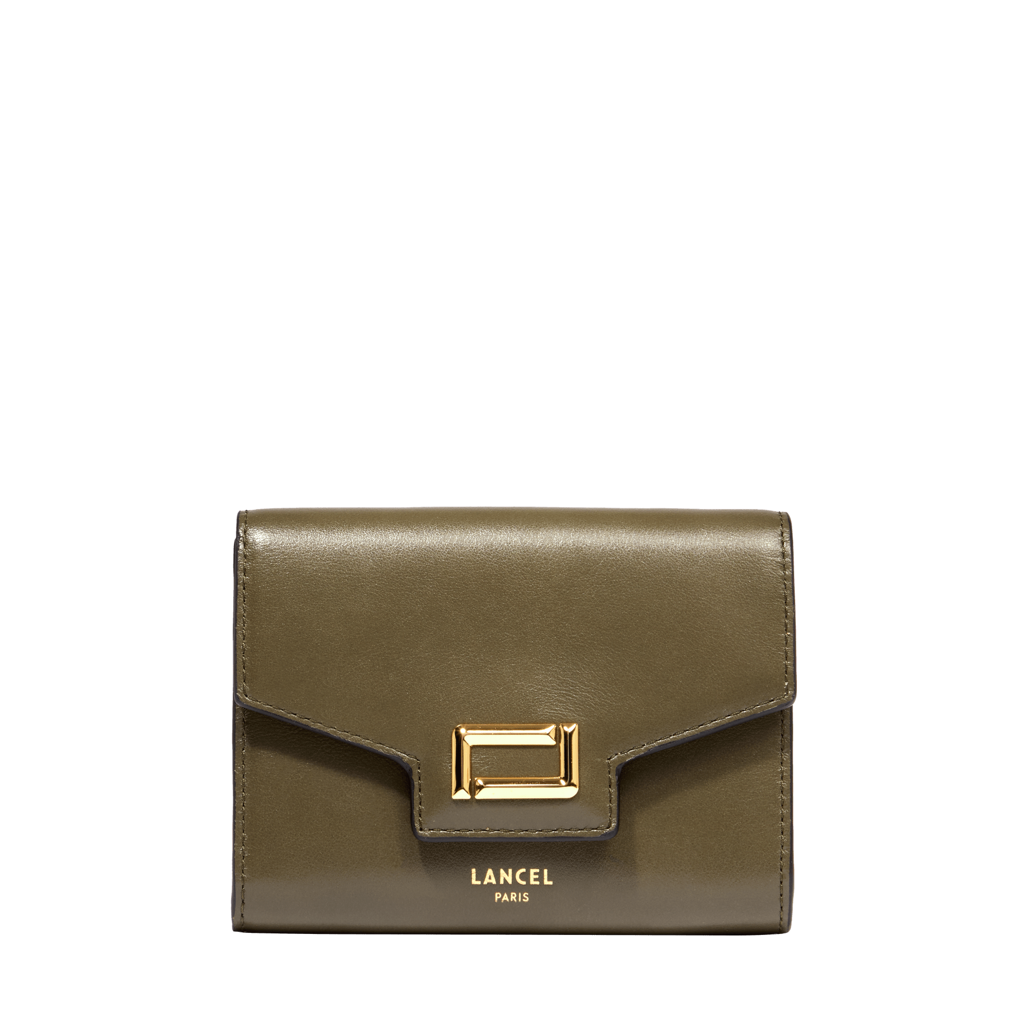 Portefeuille rectangulaire rabat angèle de lancel en cuir LANCEL Vert