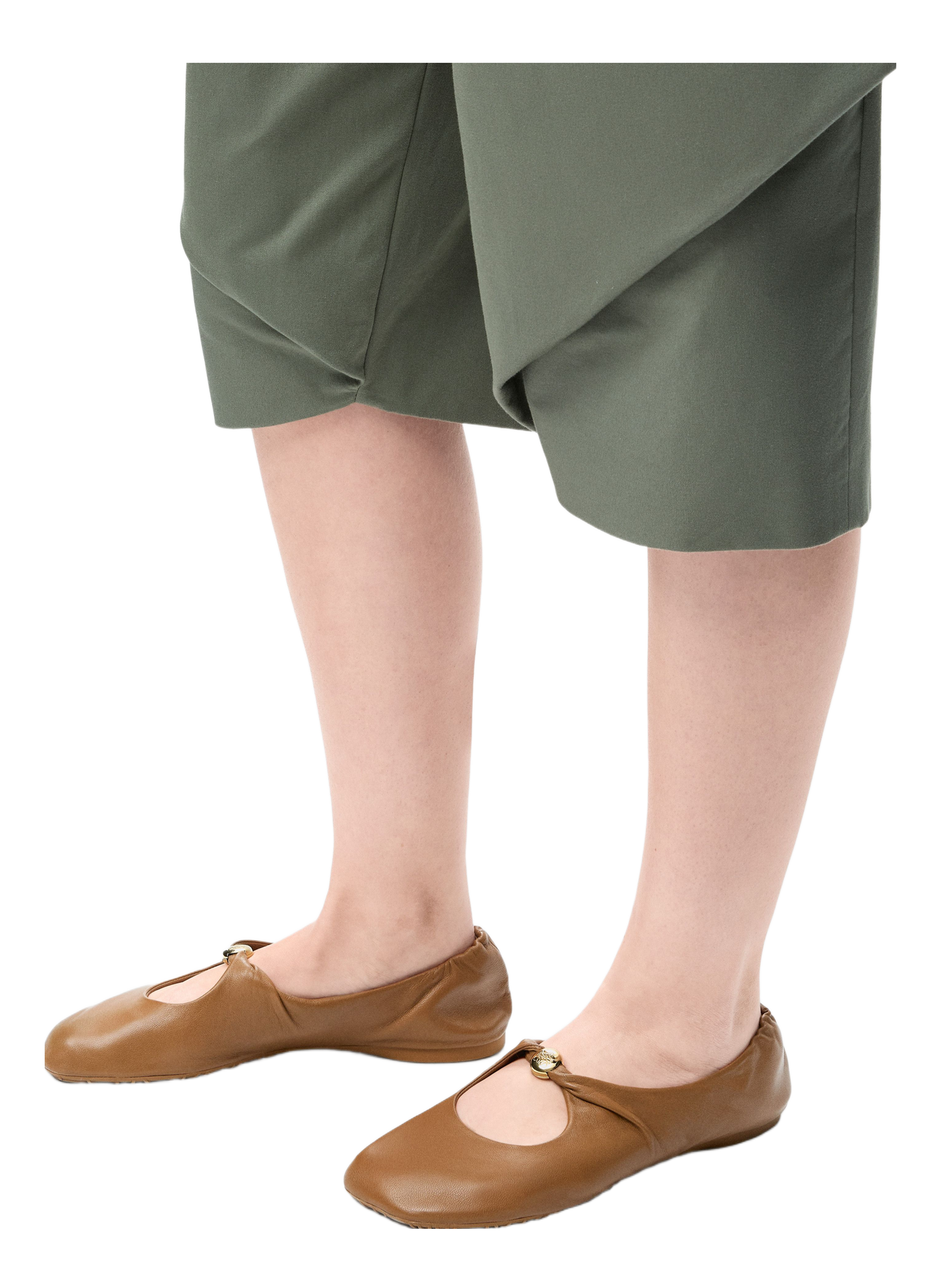 Pebble Soft lamb nappa leather ballet flats LOEWE Beige