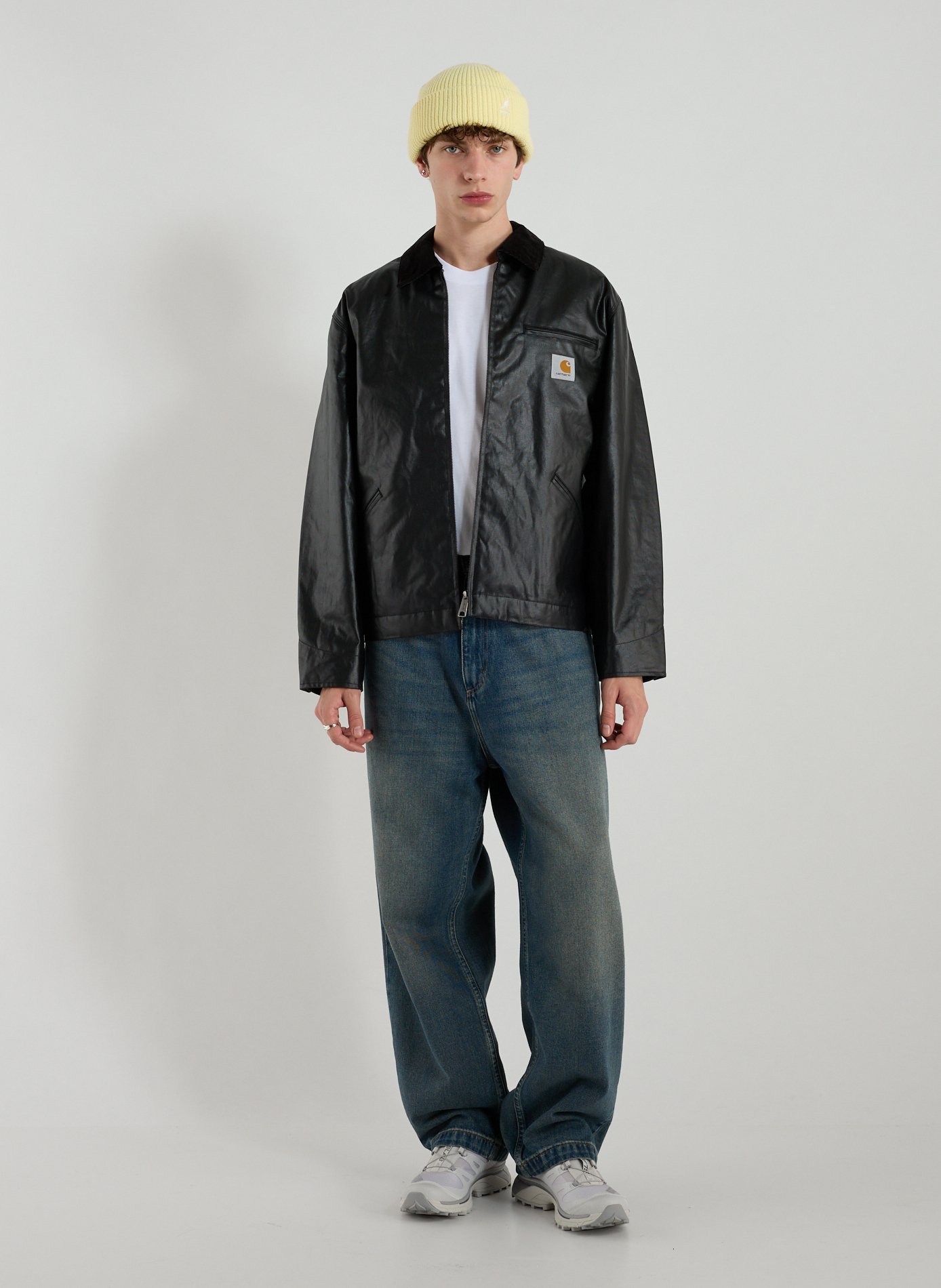 Straight OG Dean coated cotton jacket CARHARTT WIP Black