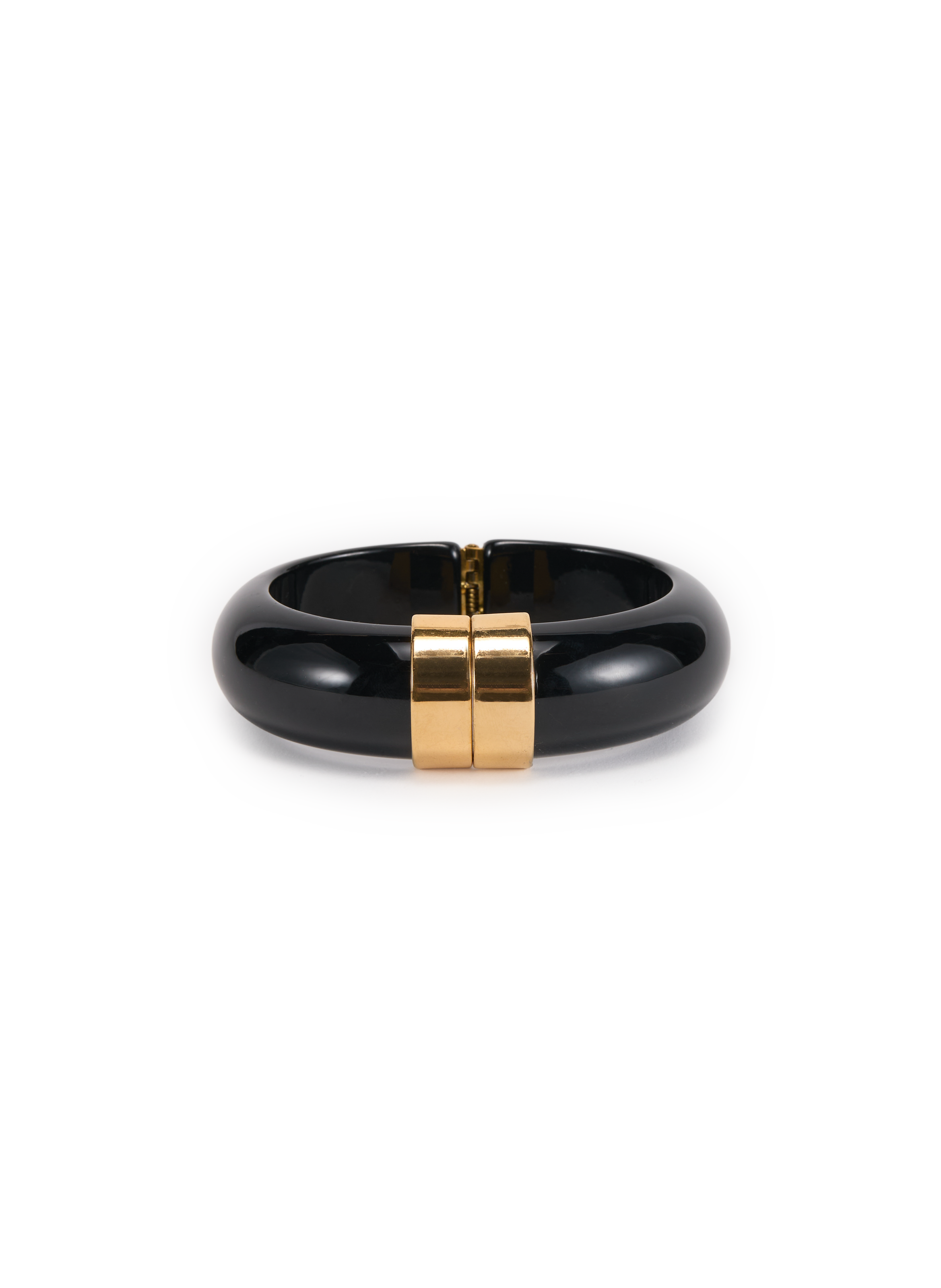 AU PRINTEMPS PARIS Resin openable bangle Black