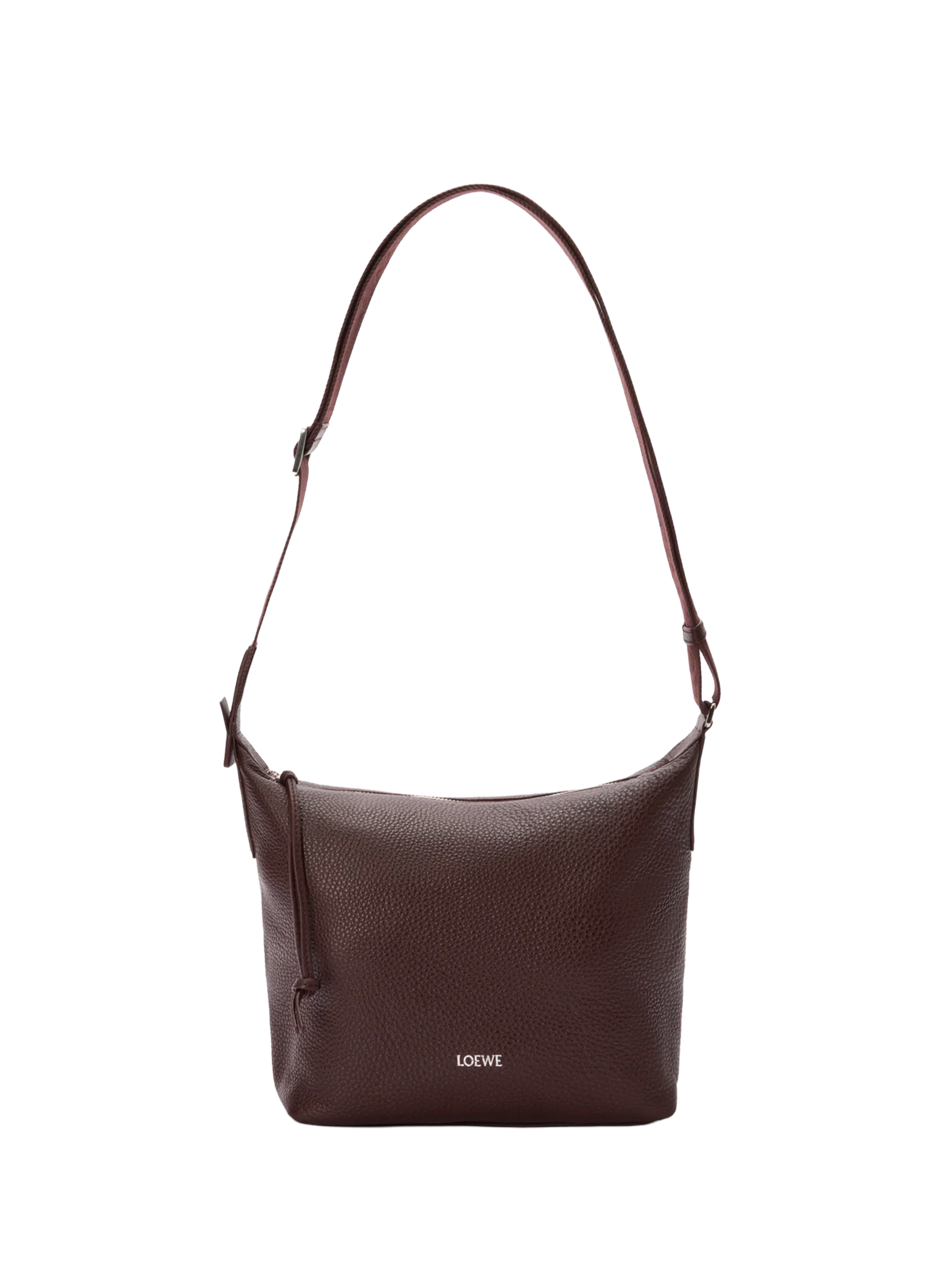 LOEWE Small crossbody bag Cubi in soft grained calf leather Red