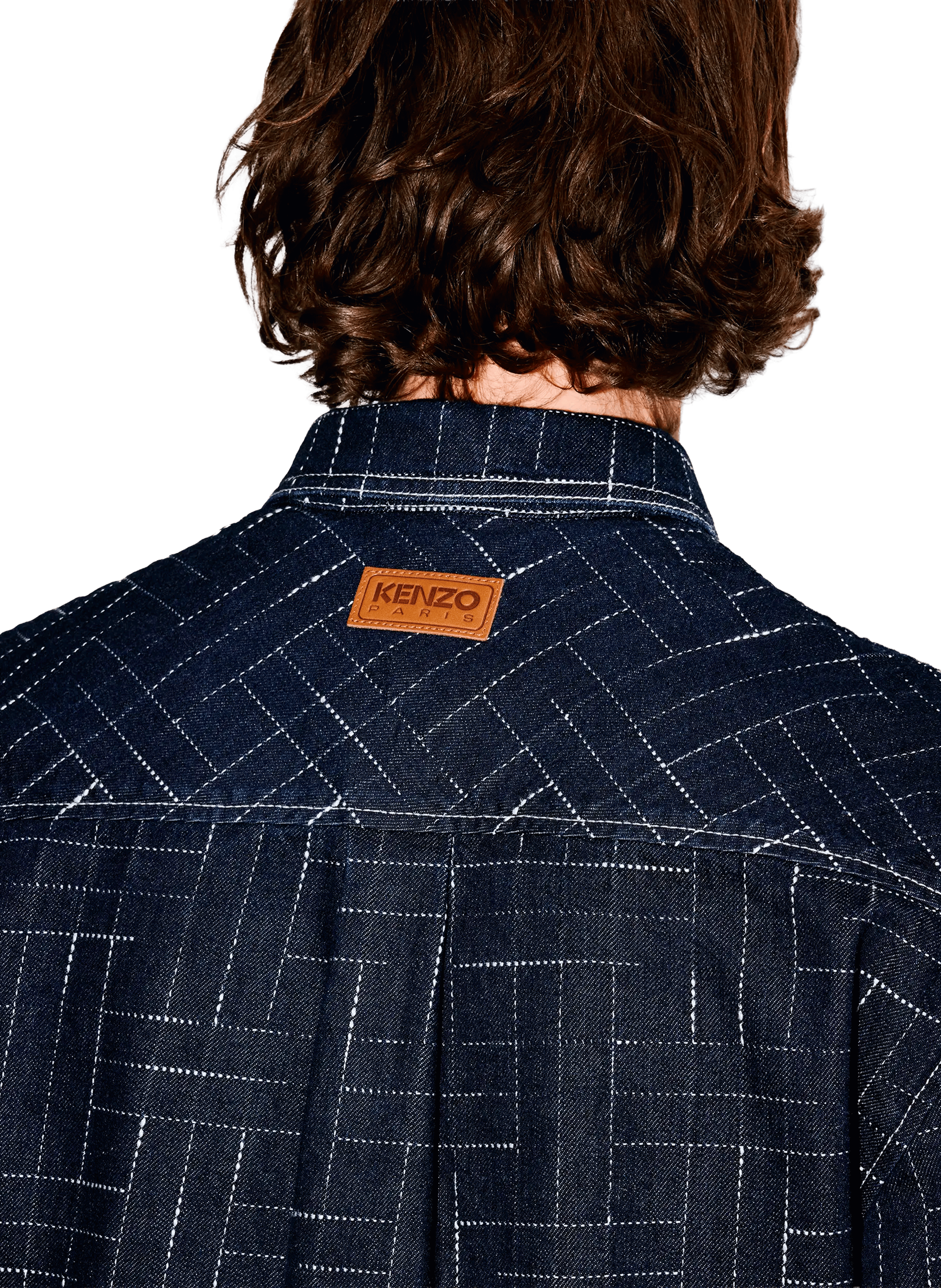 Bleached denim Shirt KENZO Blue