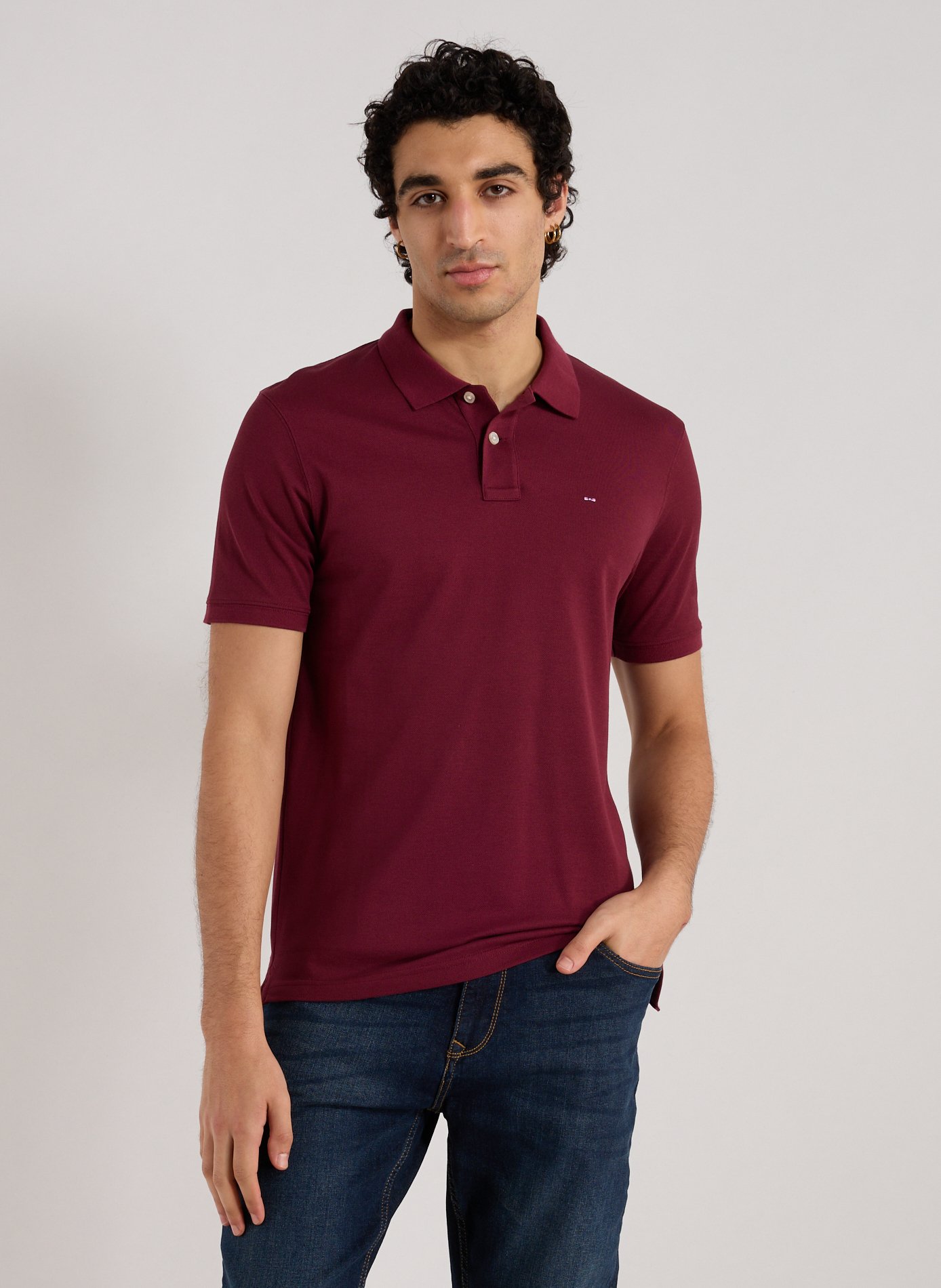 EDEN PARK Cotton pique polo shirt Red
