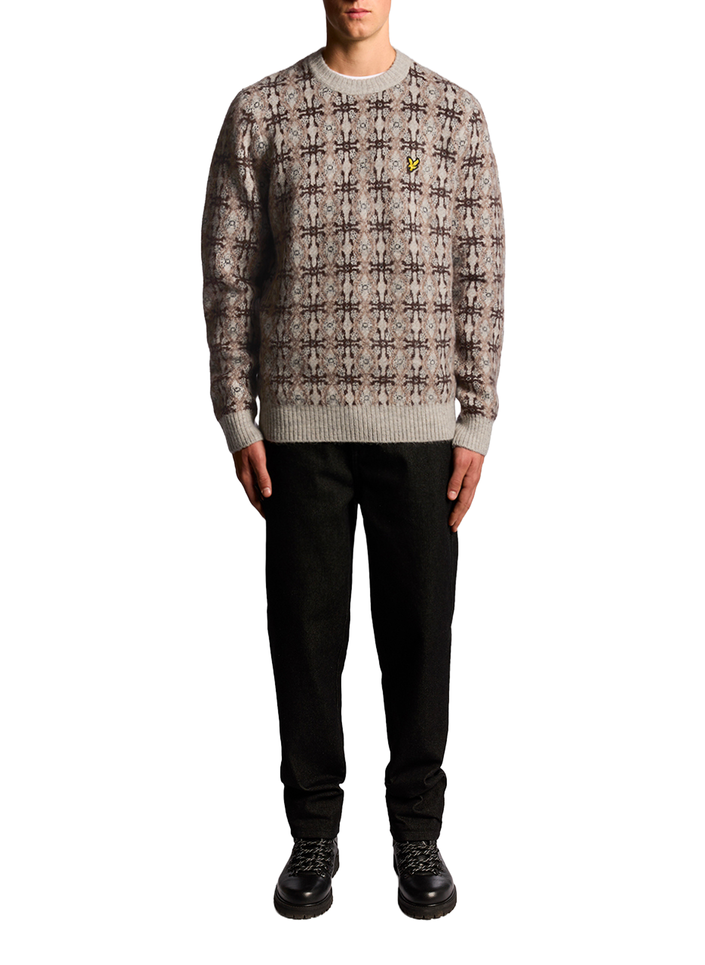 Pull à imprimé LYLE & SCOTT Gris