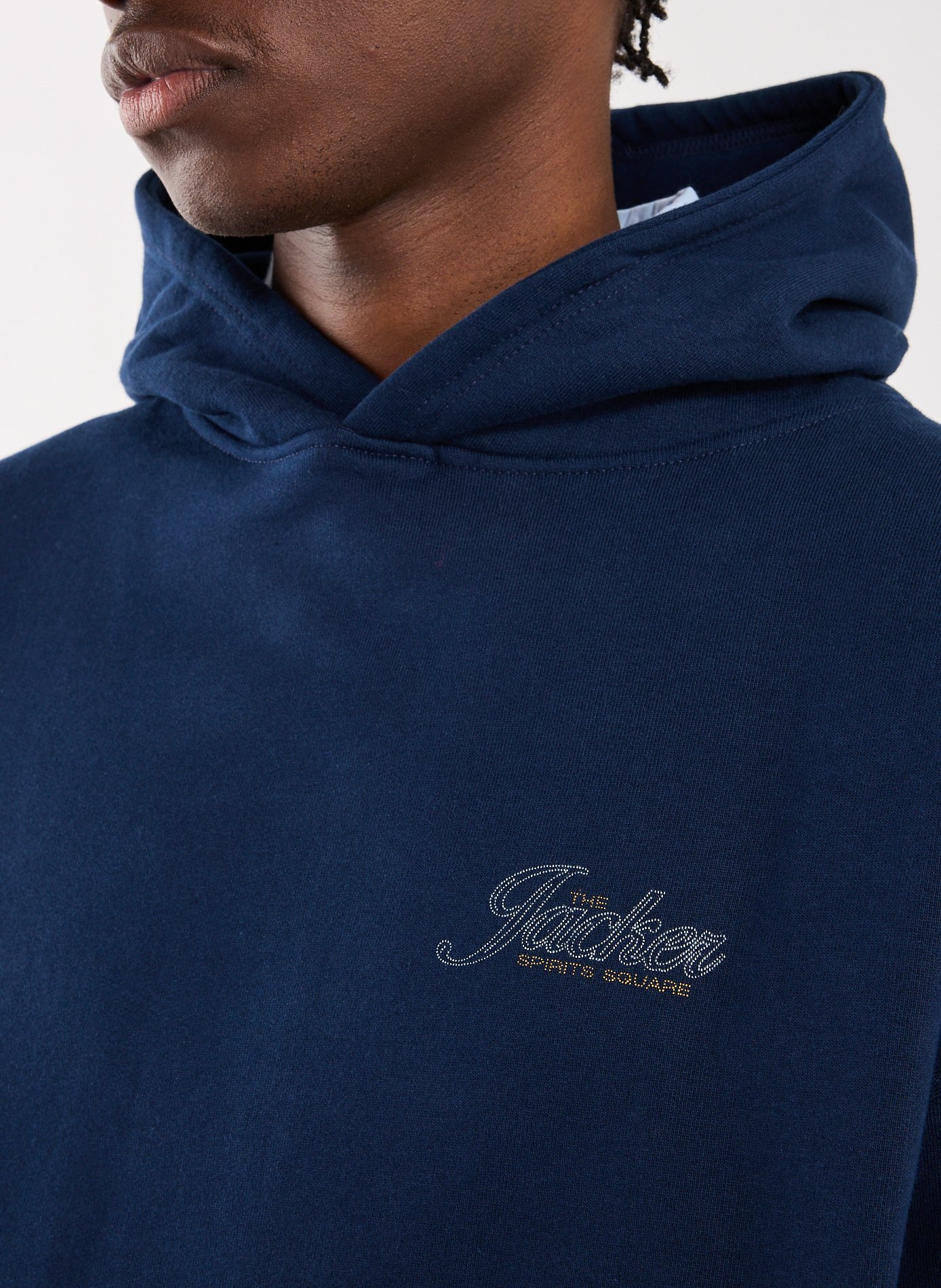 Sweat droit à capuche en coton  JACKER. Bleu