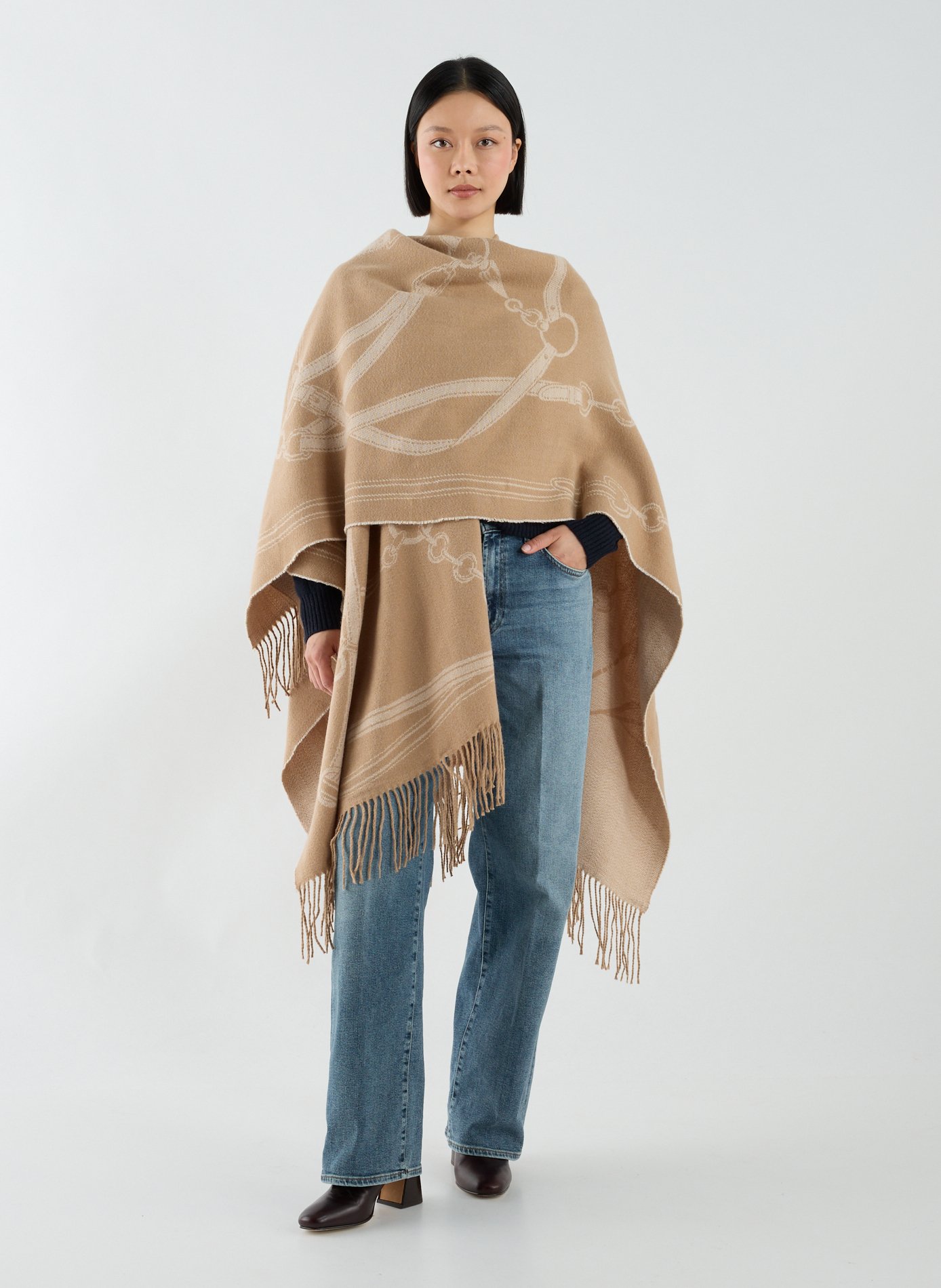 Jean droit cropped Stovepipe en coton mélangé 7 FOR ALL MANKIND Bleu