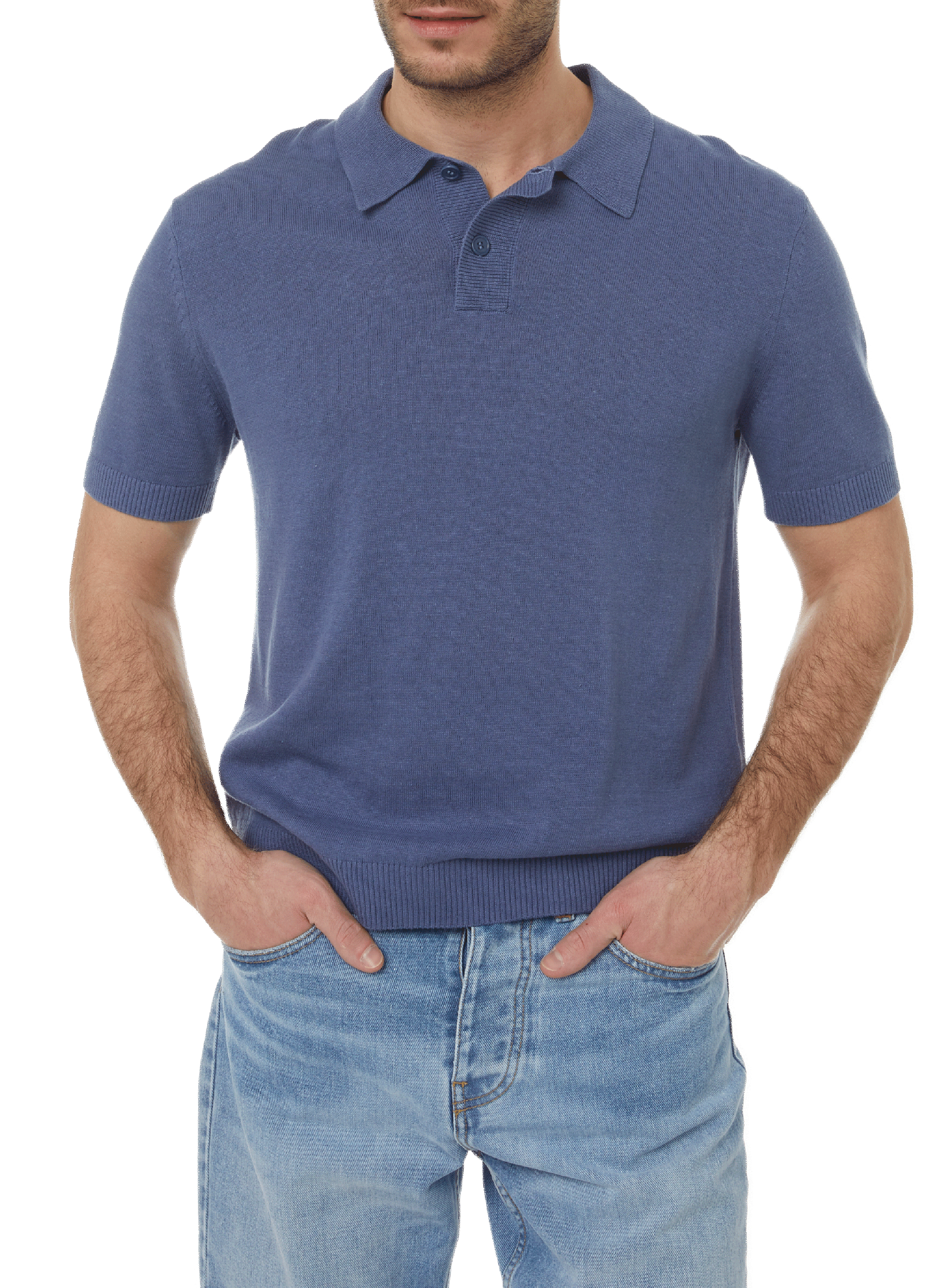 Linen and cotton polo shirt | Green SAISON 1865 Men