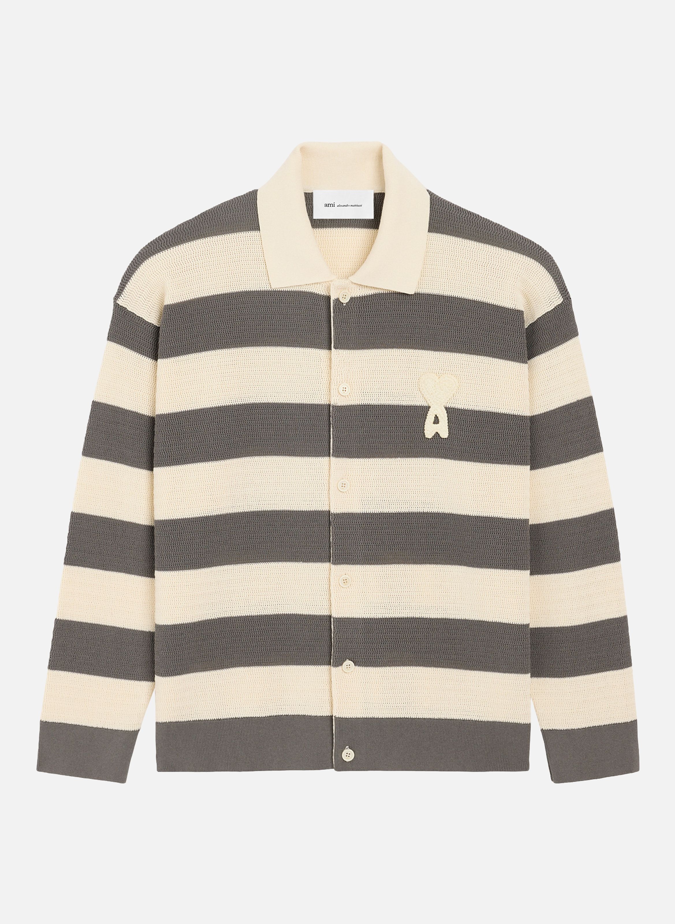 Cardigan et ami de coeur en coton AMI PARIS Multicolore