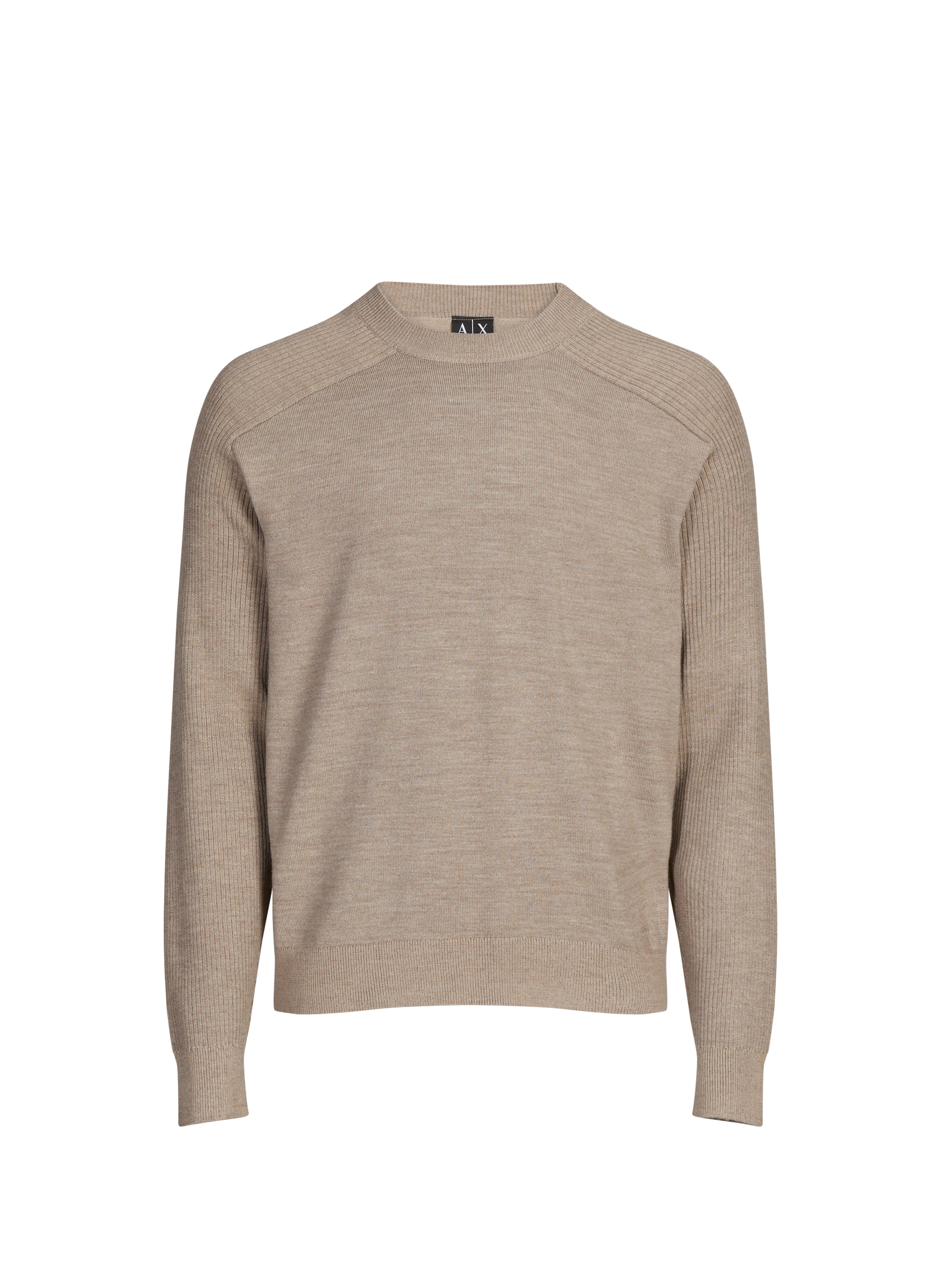 Mixed wool sweatshirt ARMANI EXCHANGE Beige
