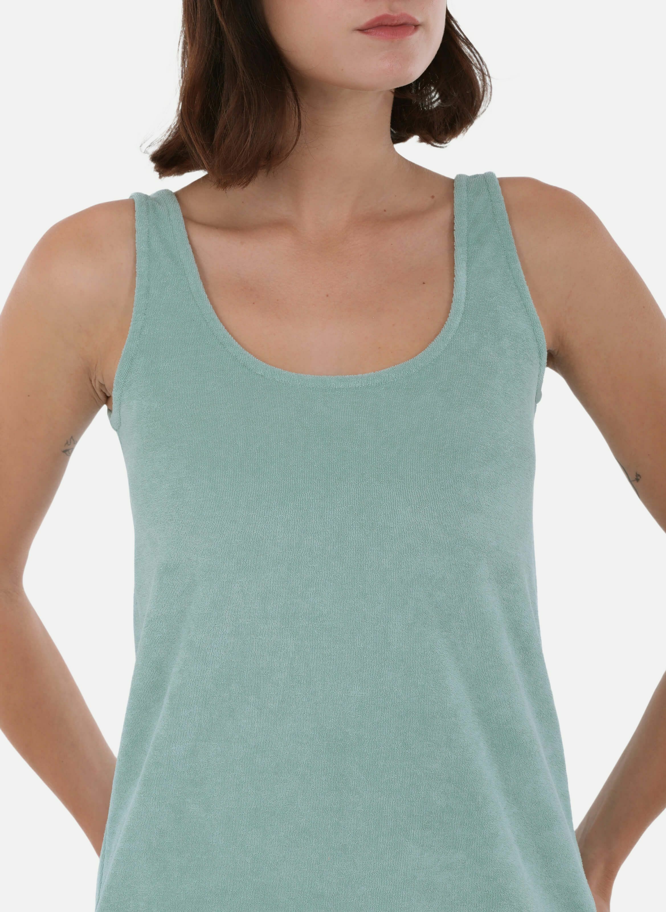 Robe vert amande en éponge GILI'S Vert