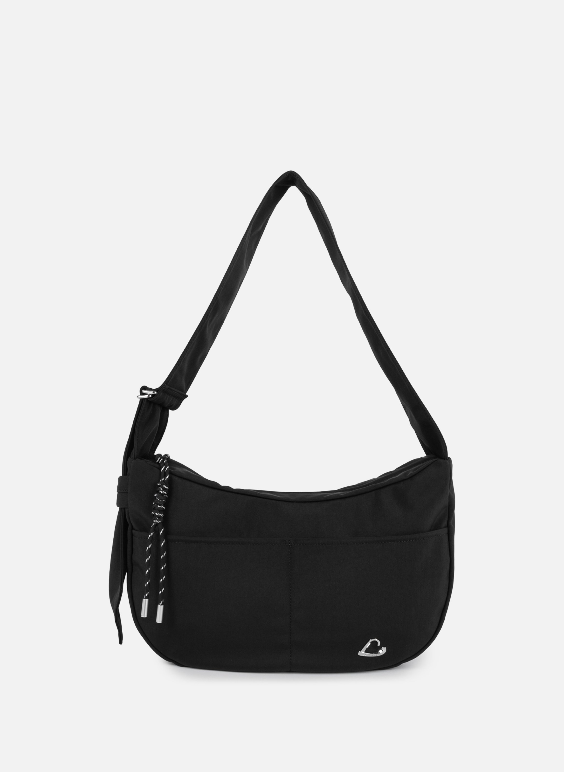 Grand sac besace - basic love LANCASTER Noir