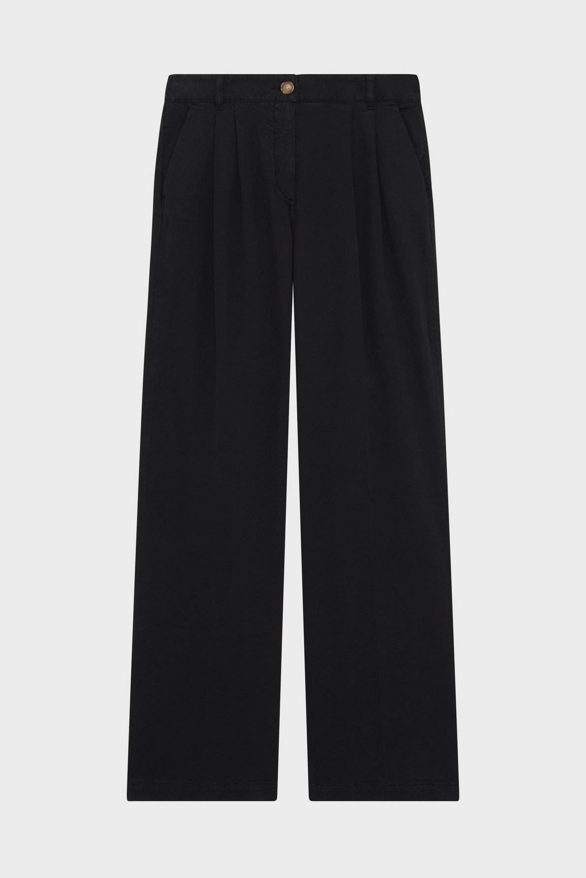 Jean droit et large à pinces - bishra PABLO Noir