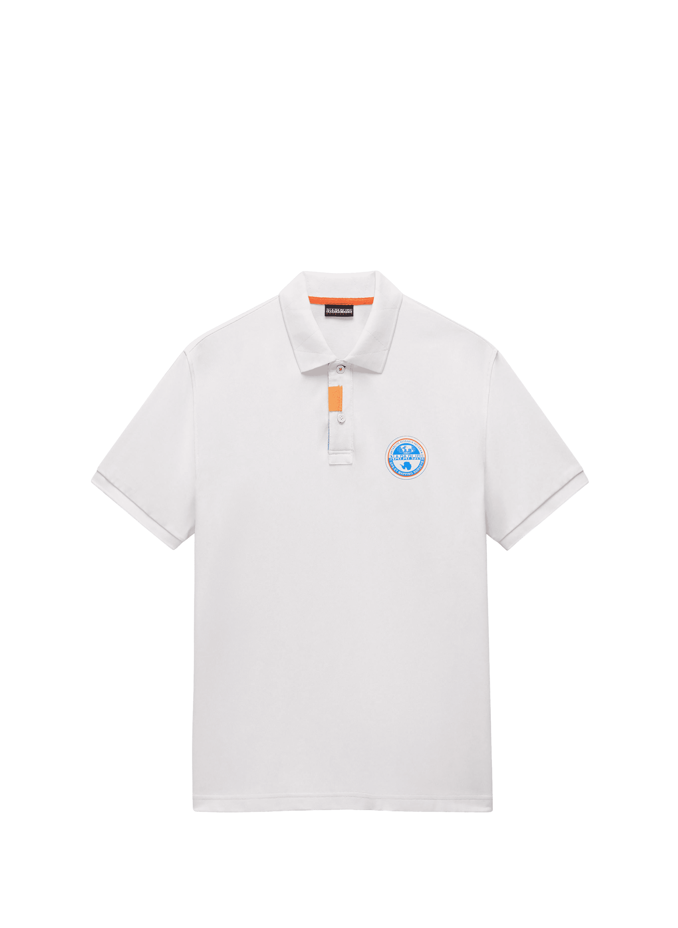 Polo droit à logo Clanis en coton NAPAPIJRI Blanc