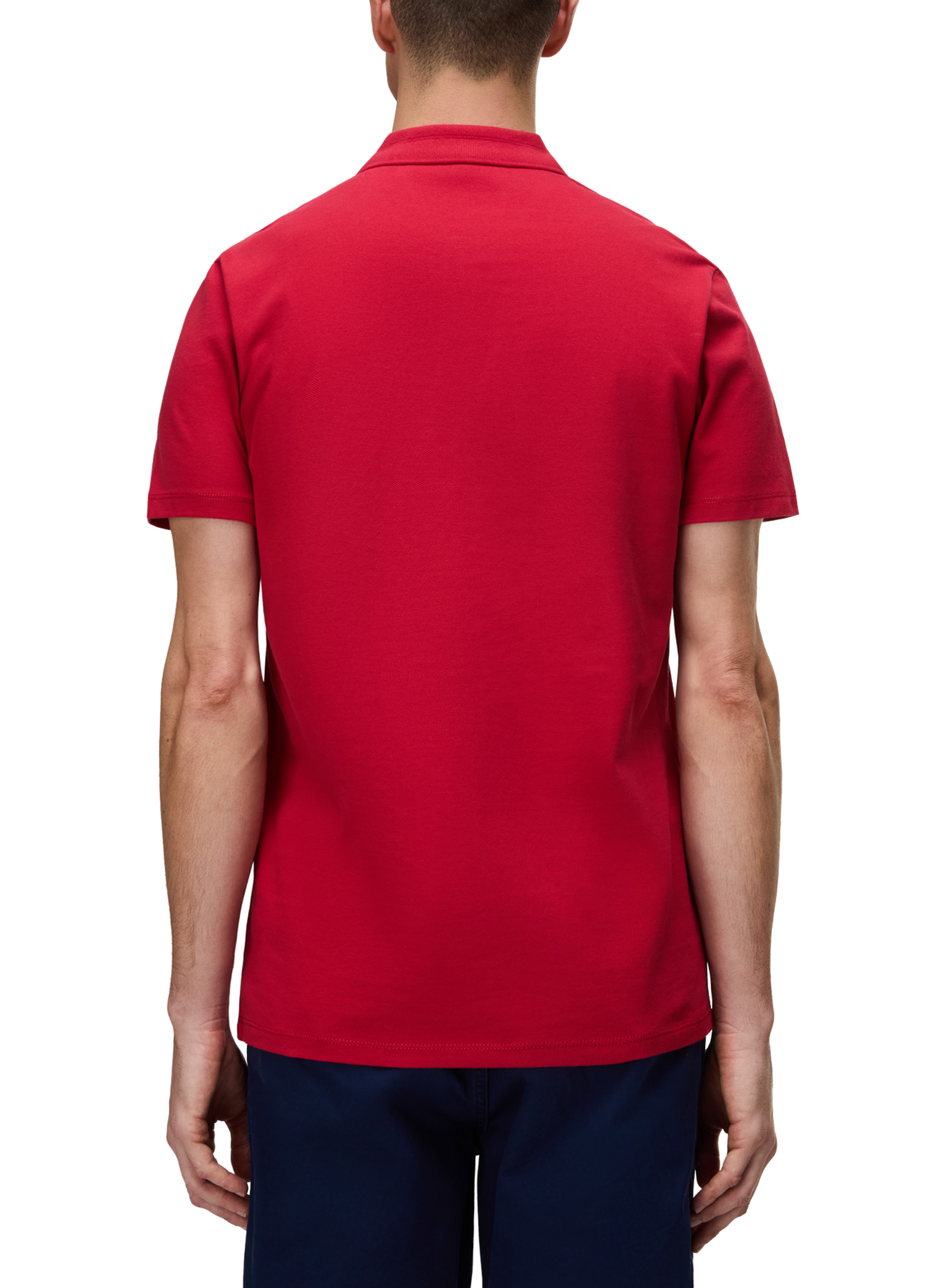 Straight cotton polo shirt Red