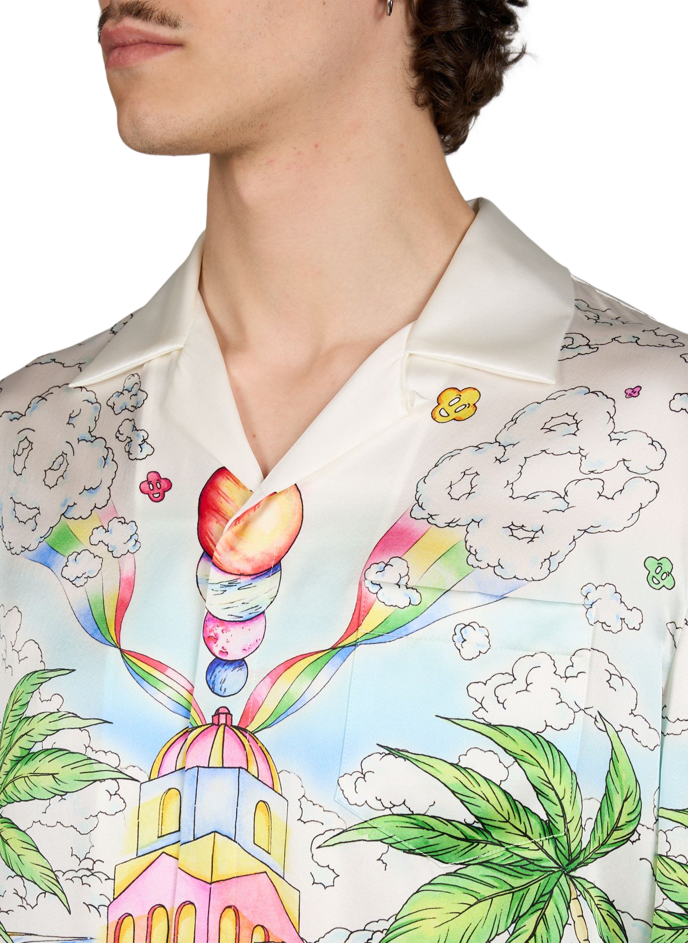 Chemise col cubain imprimé en soie CASABLANCA PARIS Multicolore