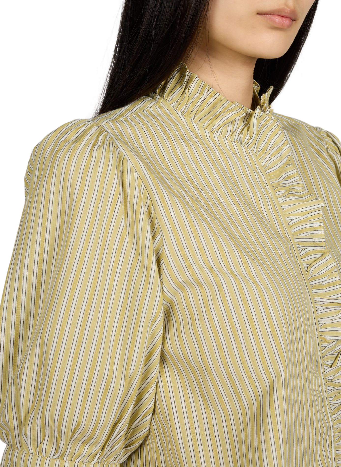 Blouse droite rayée Taylor en coton PETITE MENDIGOTE Vert