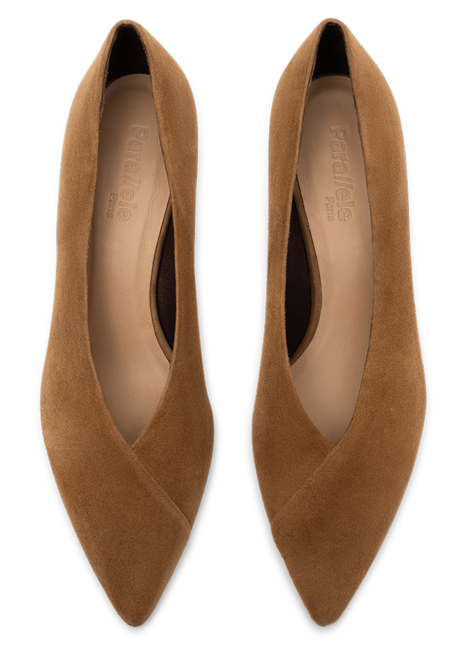 Escarpins casina en chevre velours PARALLELE Marron